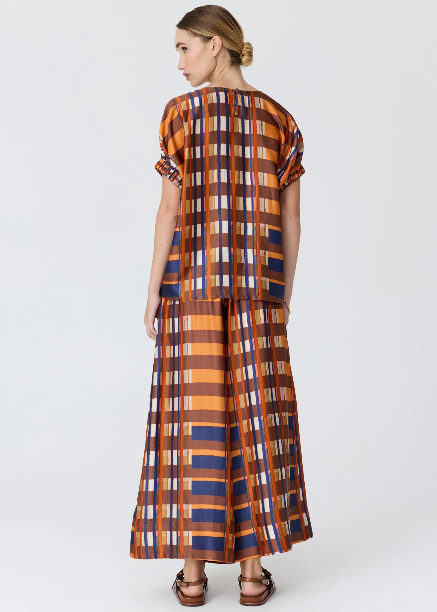 Lattice Pant - Amber Check