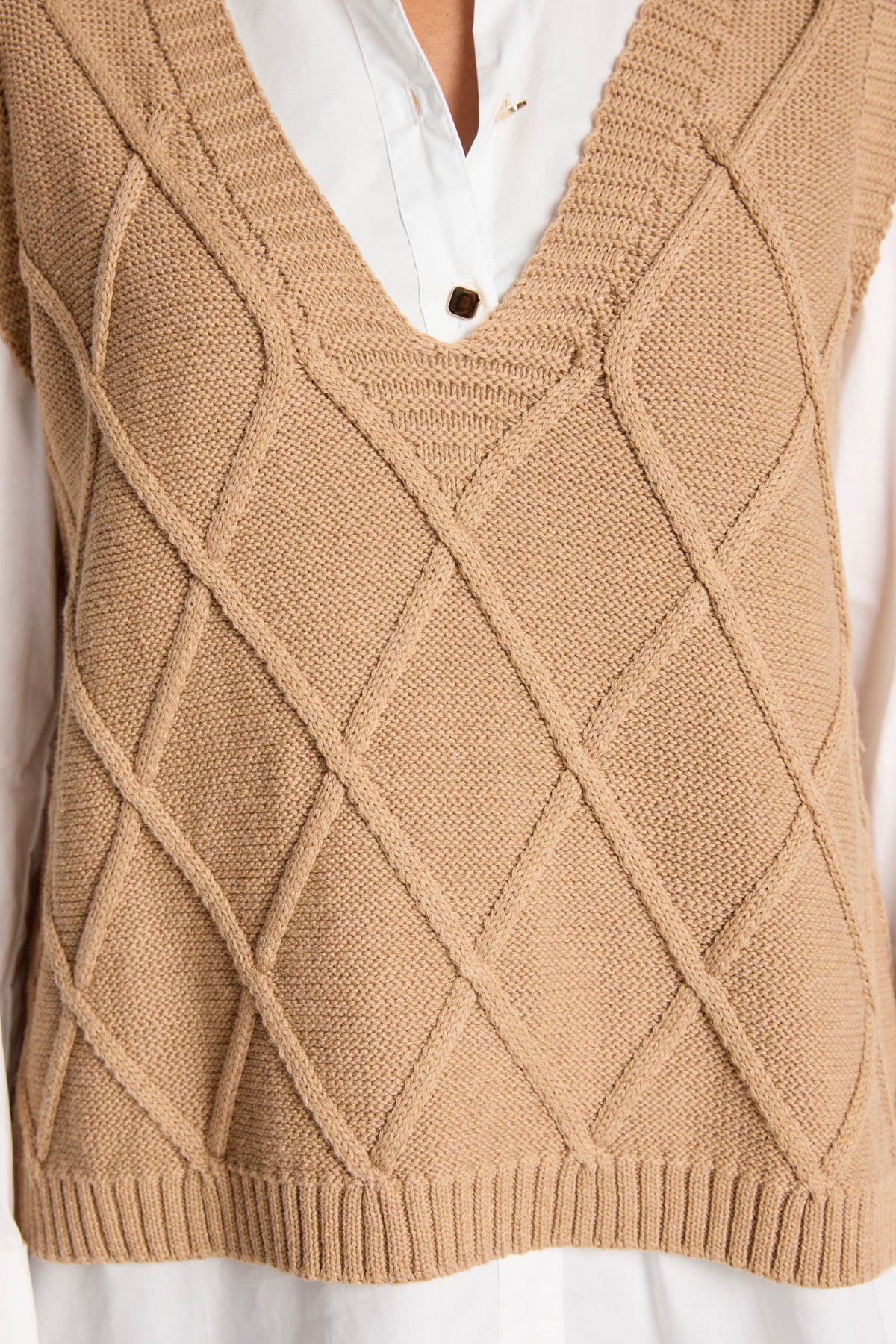 Eb + Ive Liora Knit Vest - Mocha