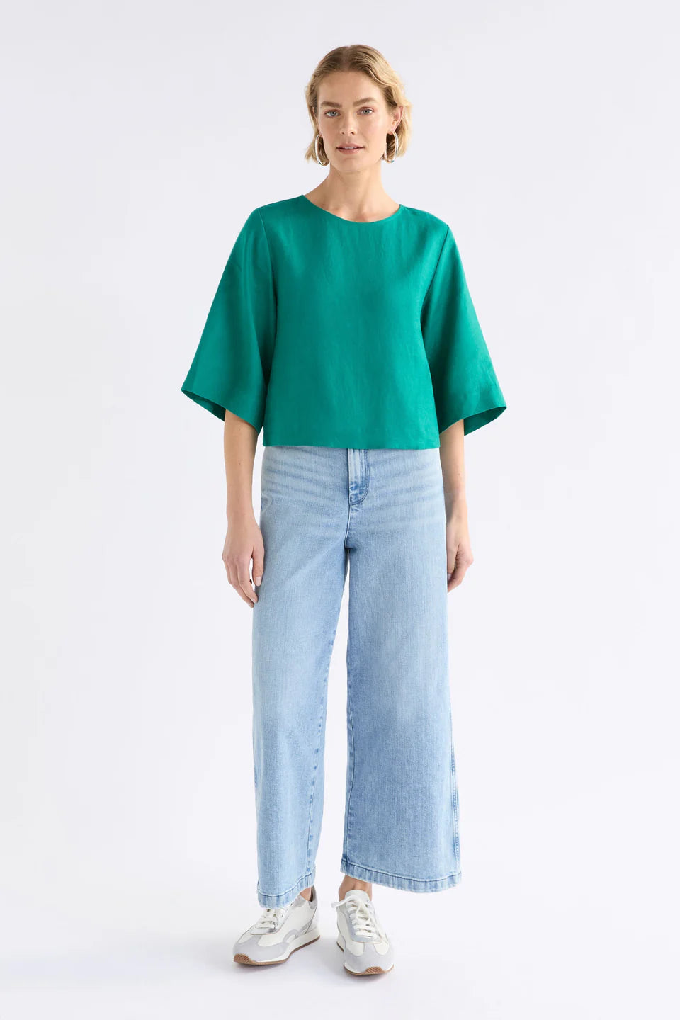 Llinen Top - Bright Teal