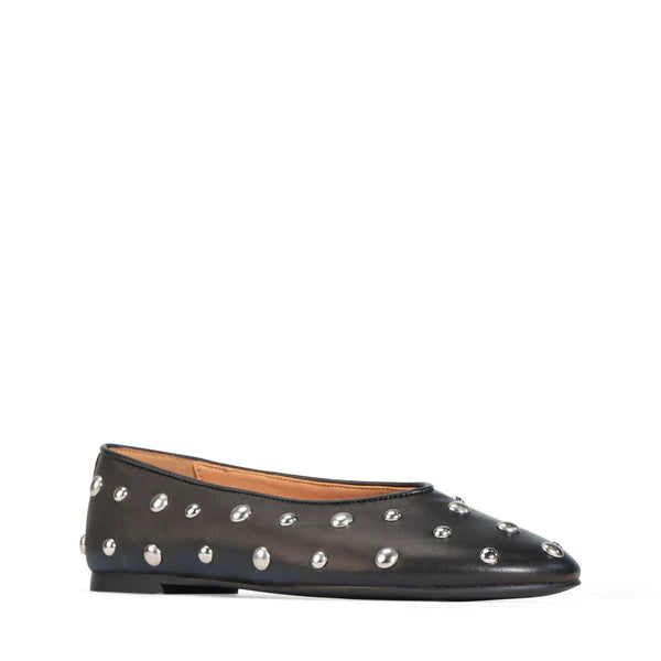 Lune Studded Ballet Flat - Black