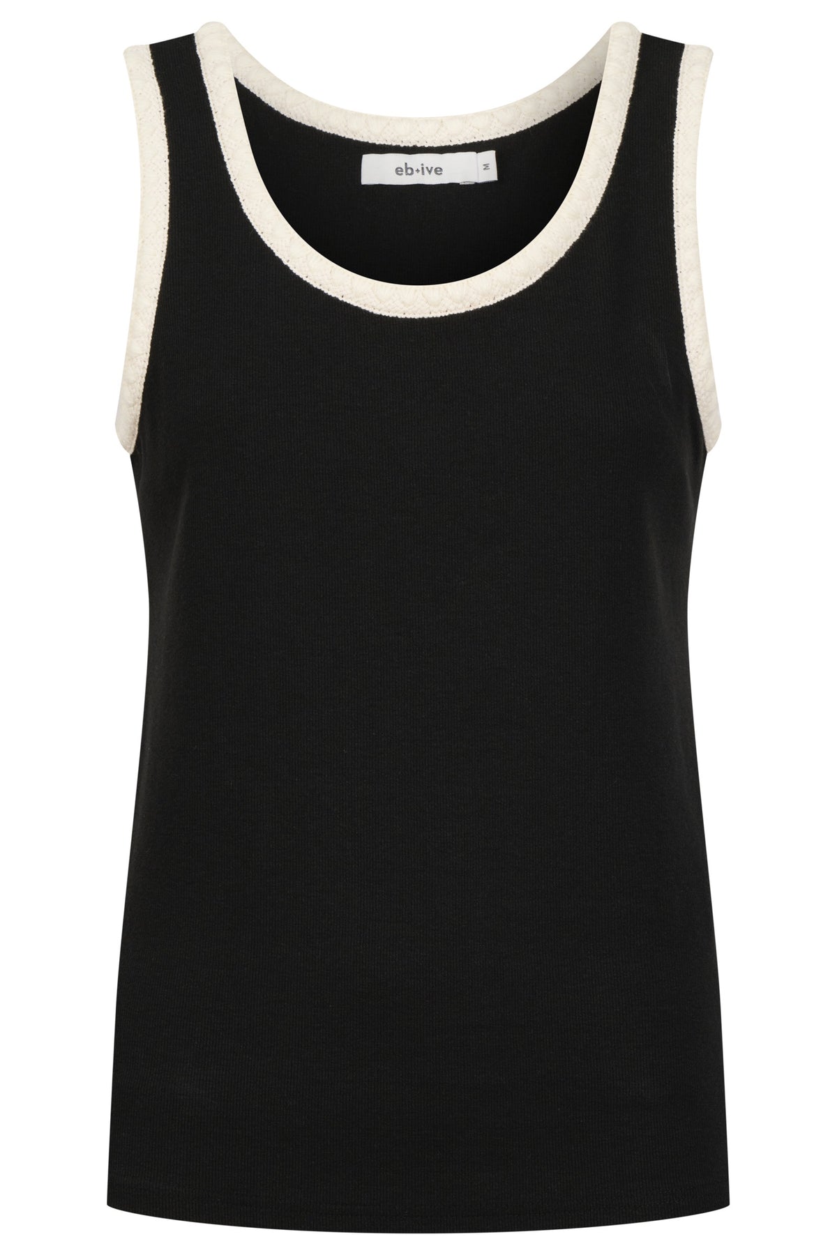Eb + Ive Maris Stitched Tank - Black / Tusk