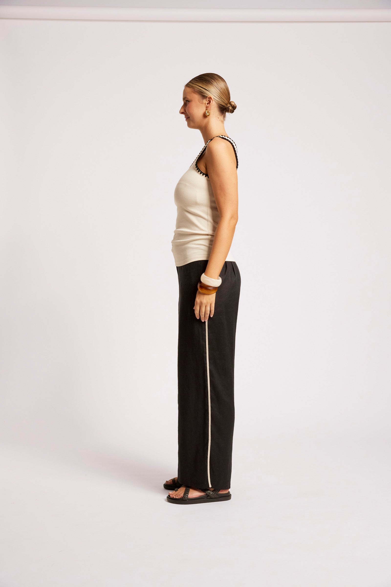 Maris Stitched Tank - Tusk / Black COMING SOON