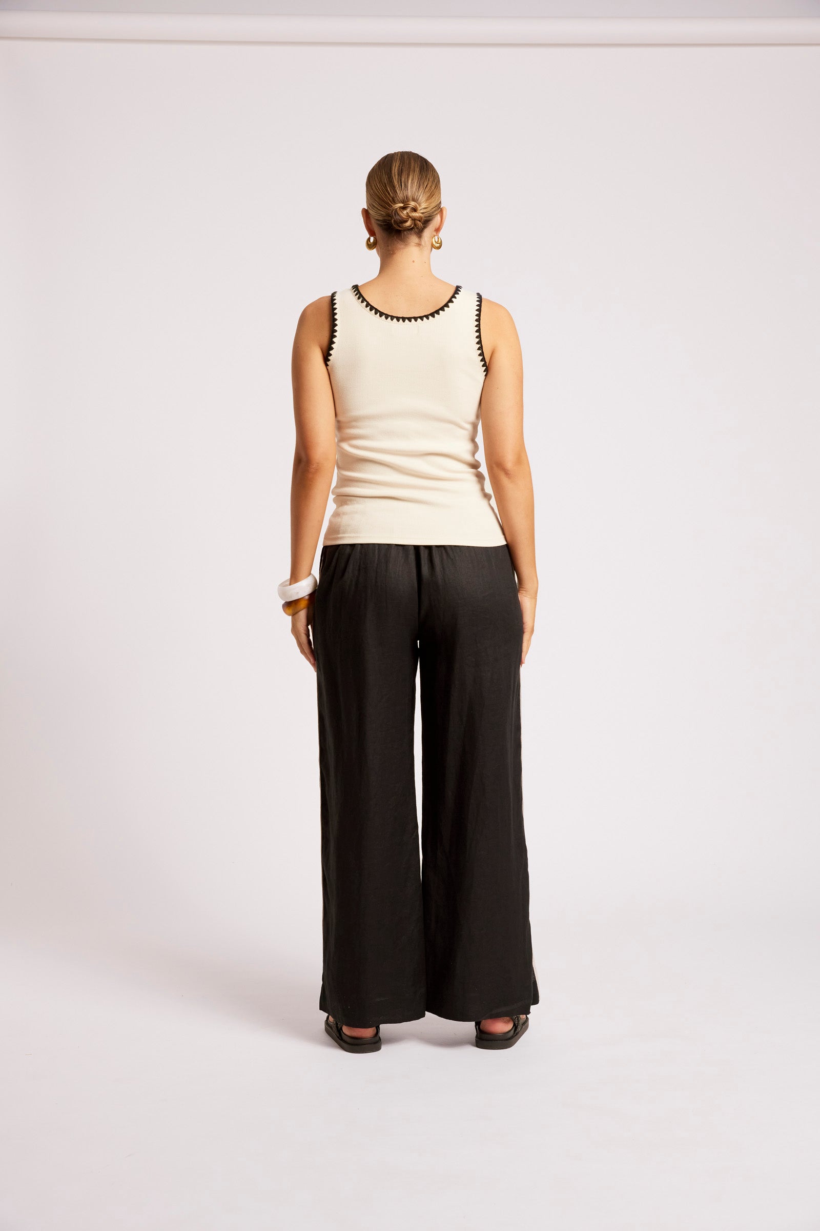 Maris Stitched Tank - Tusk / Black COMING SOON