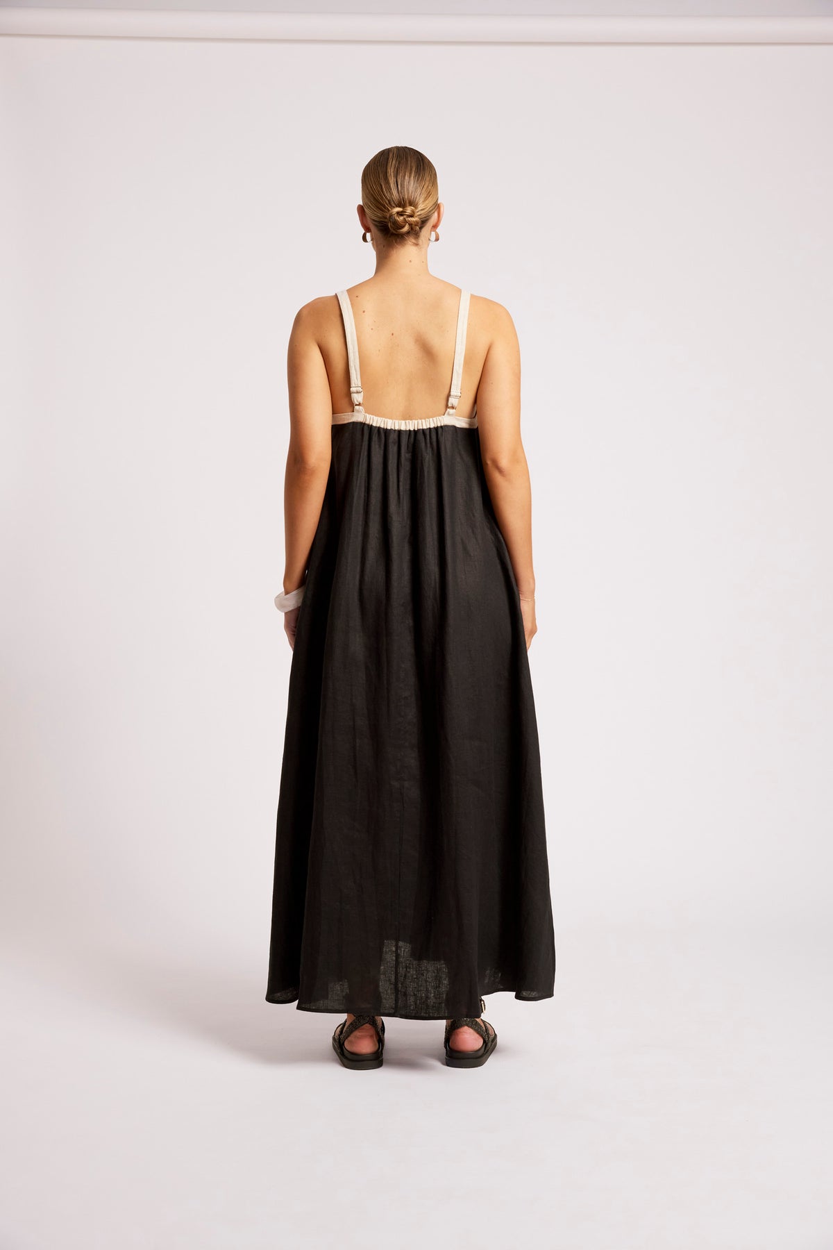 Eb + Ive Maris Splice Tank Maxi Dress - Black / Tusk