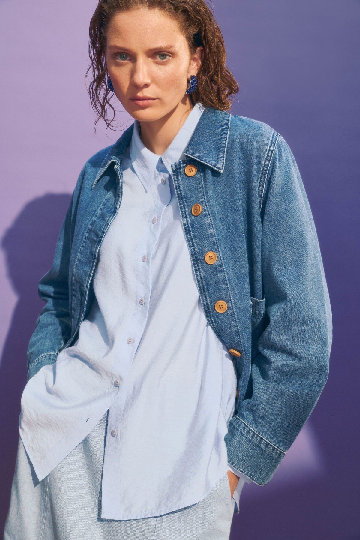 Elk Marn Denim Jacket - Dark Blue Wash