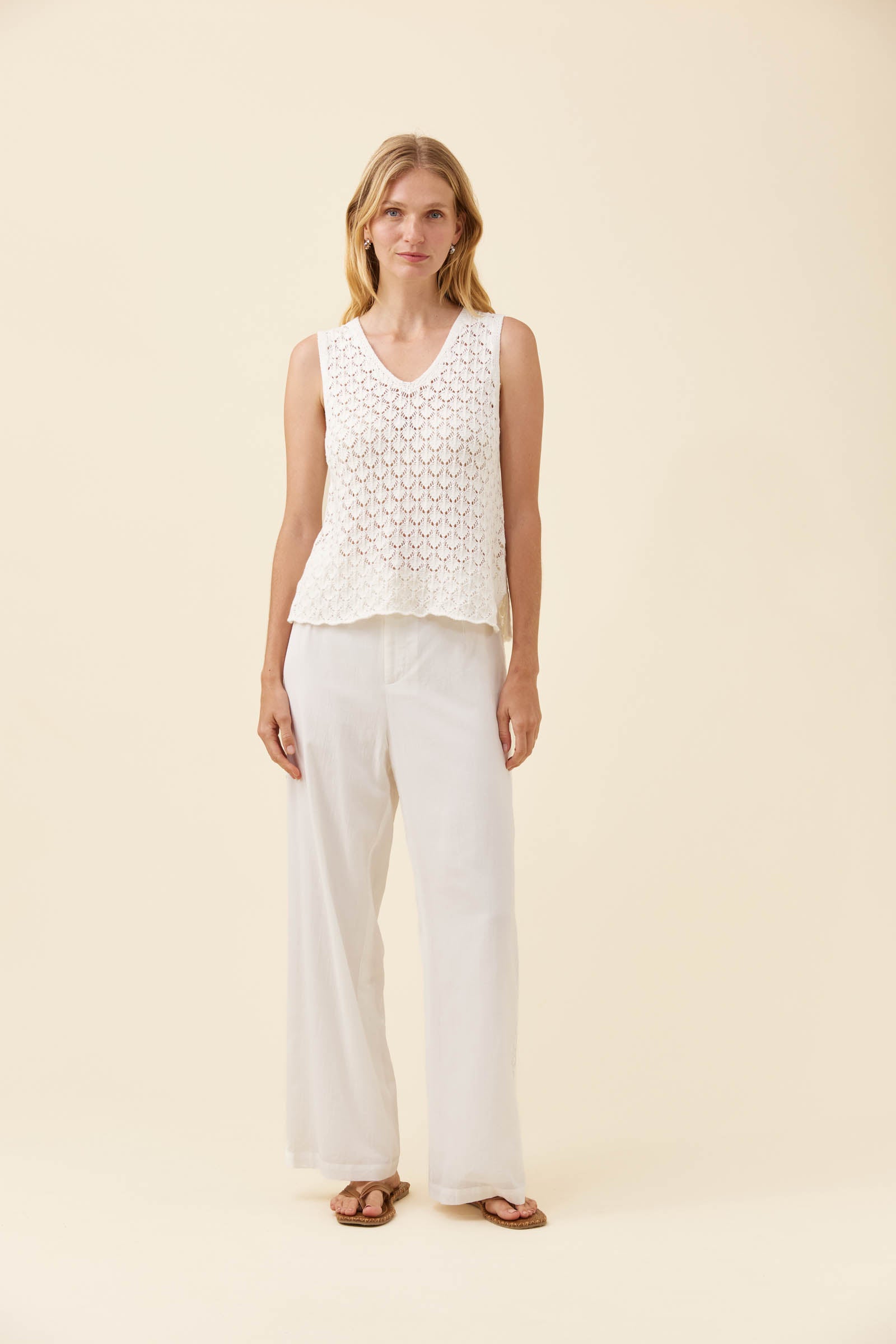 Mia Knit Top - White