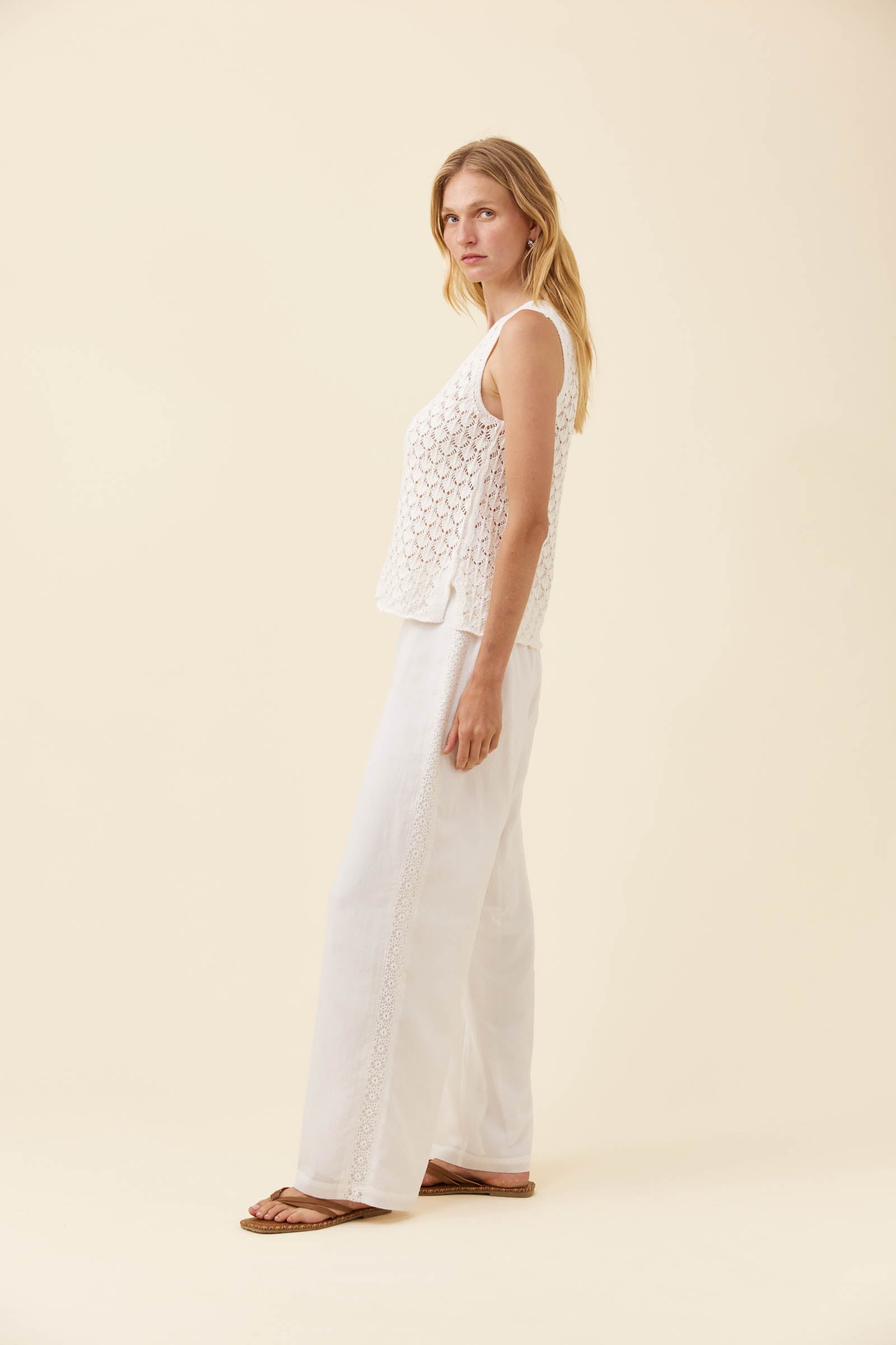 Mia Knit Top - White