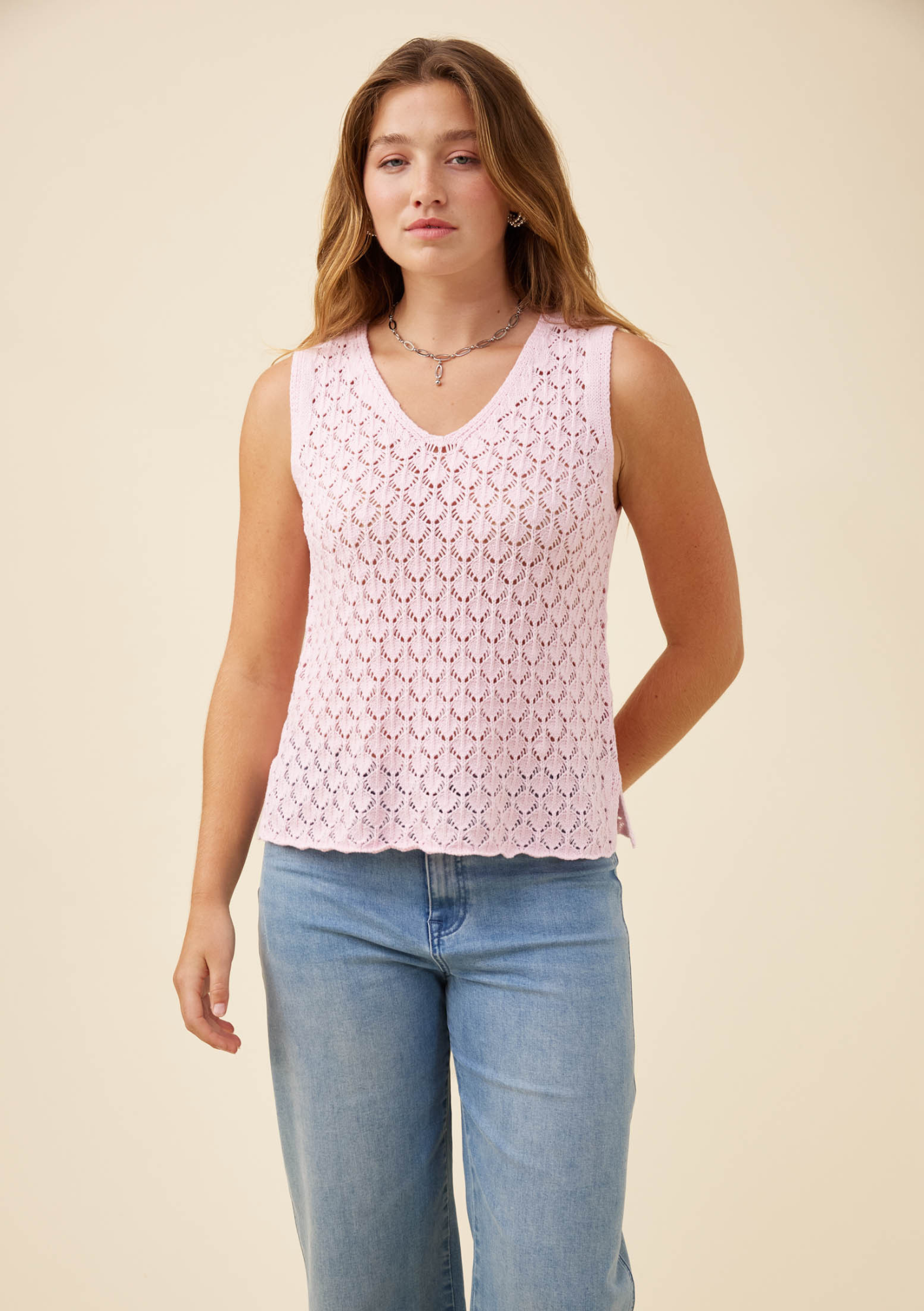 Mia Knit Top - Light Pink