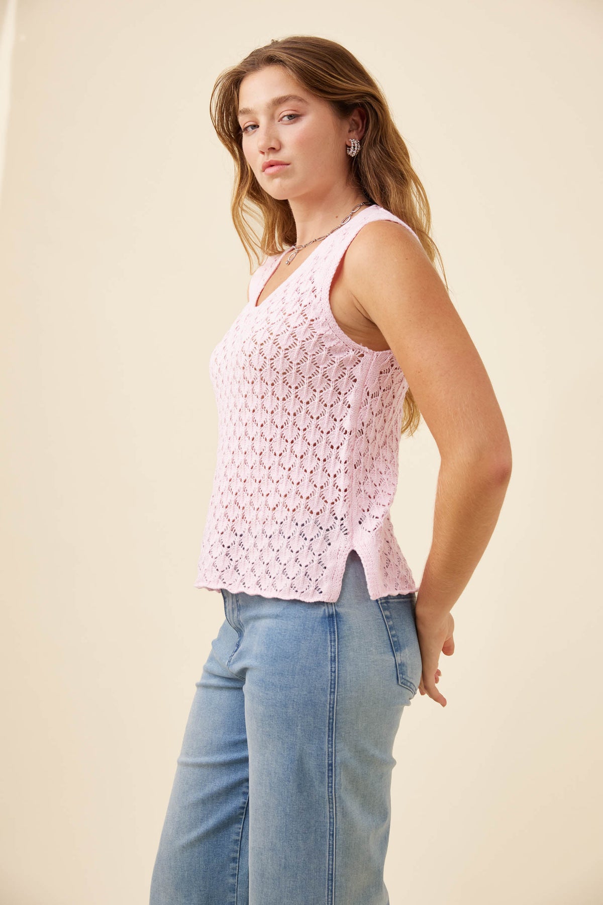 Isle of Mine Mia Knit Top - Light Pink