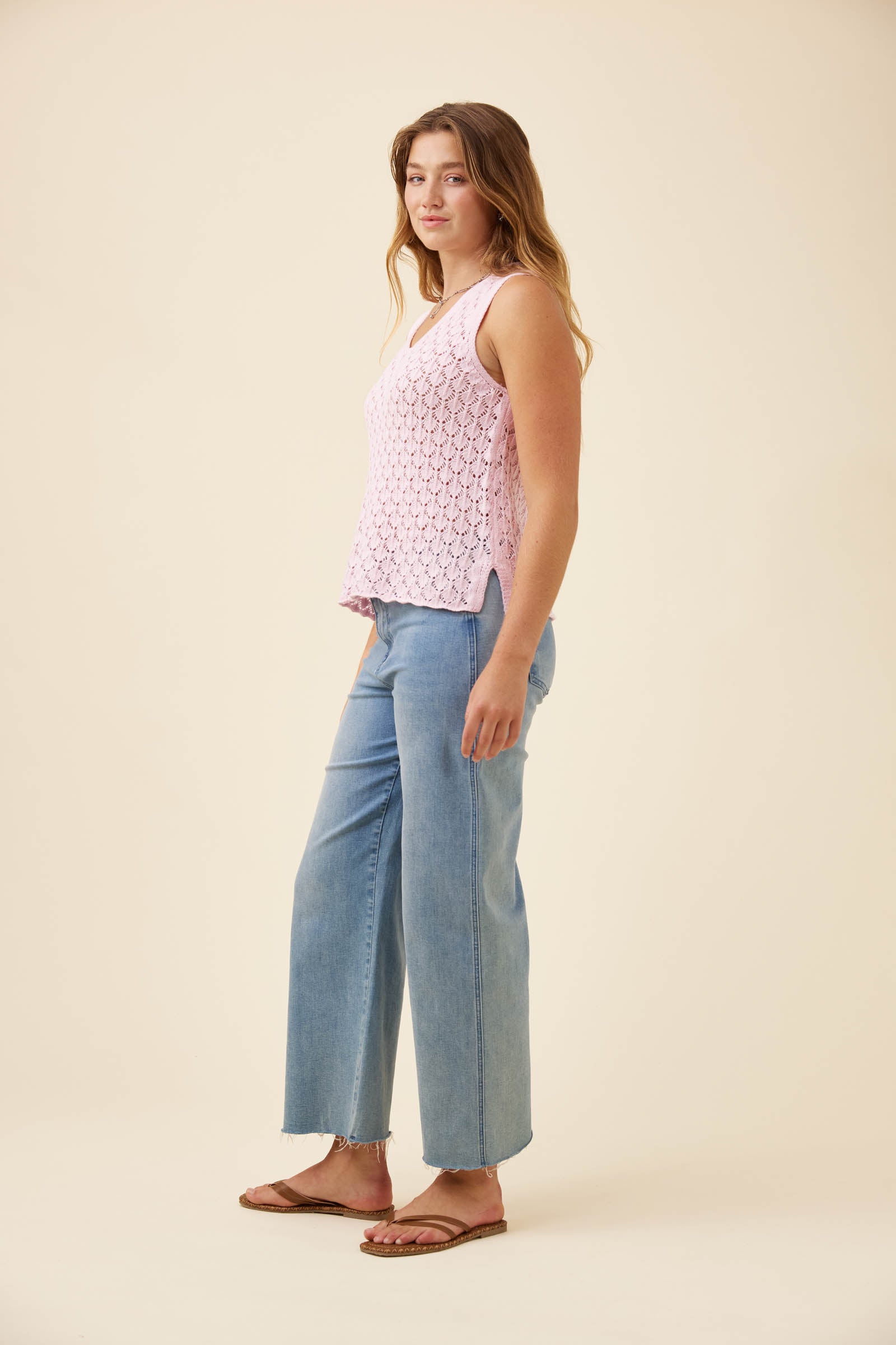 Mia Knit Top - Light Pink
