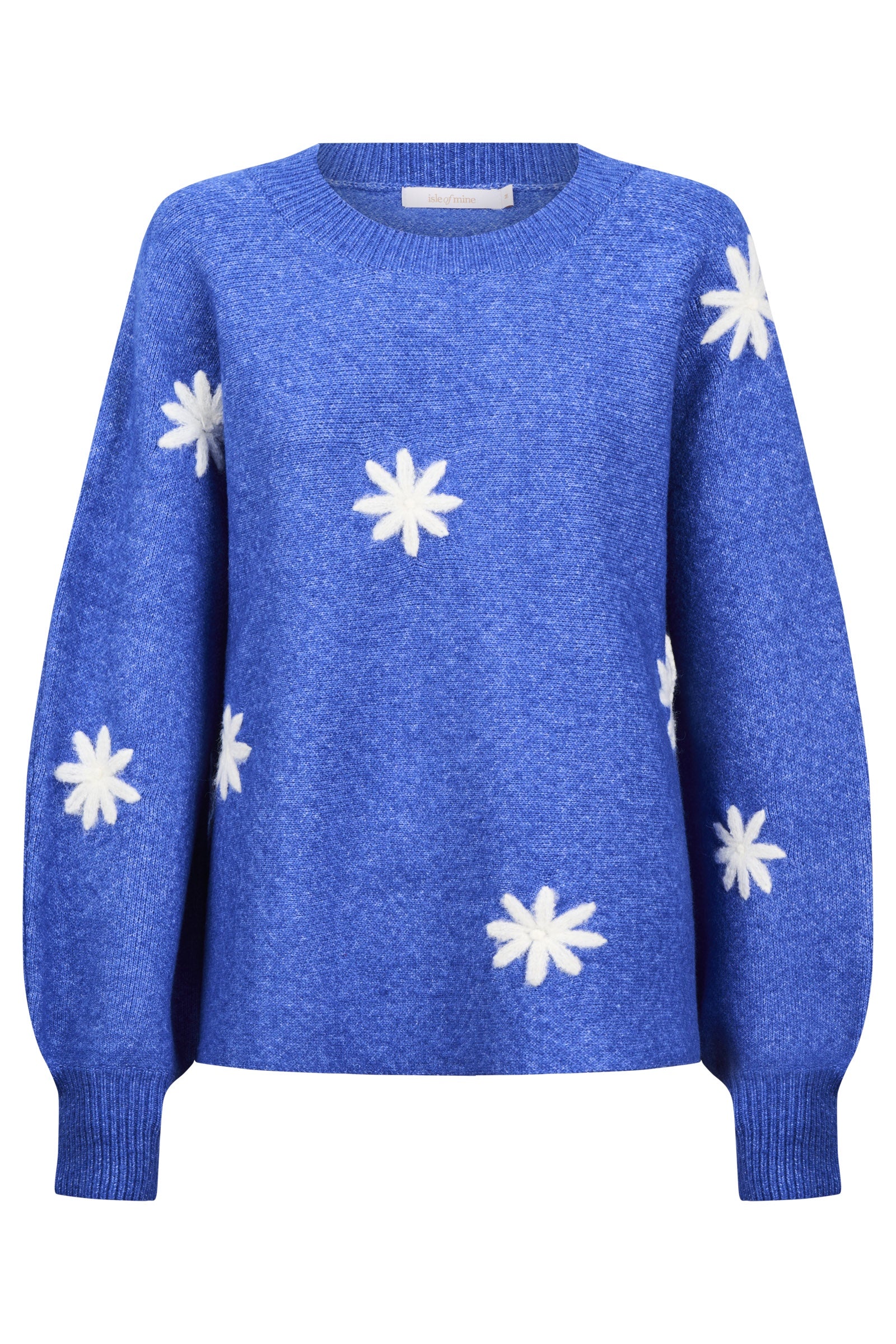 Miru Stitch Flower Jumper - Cobalt