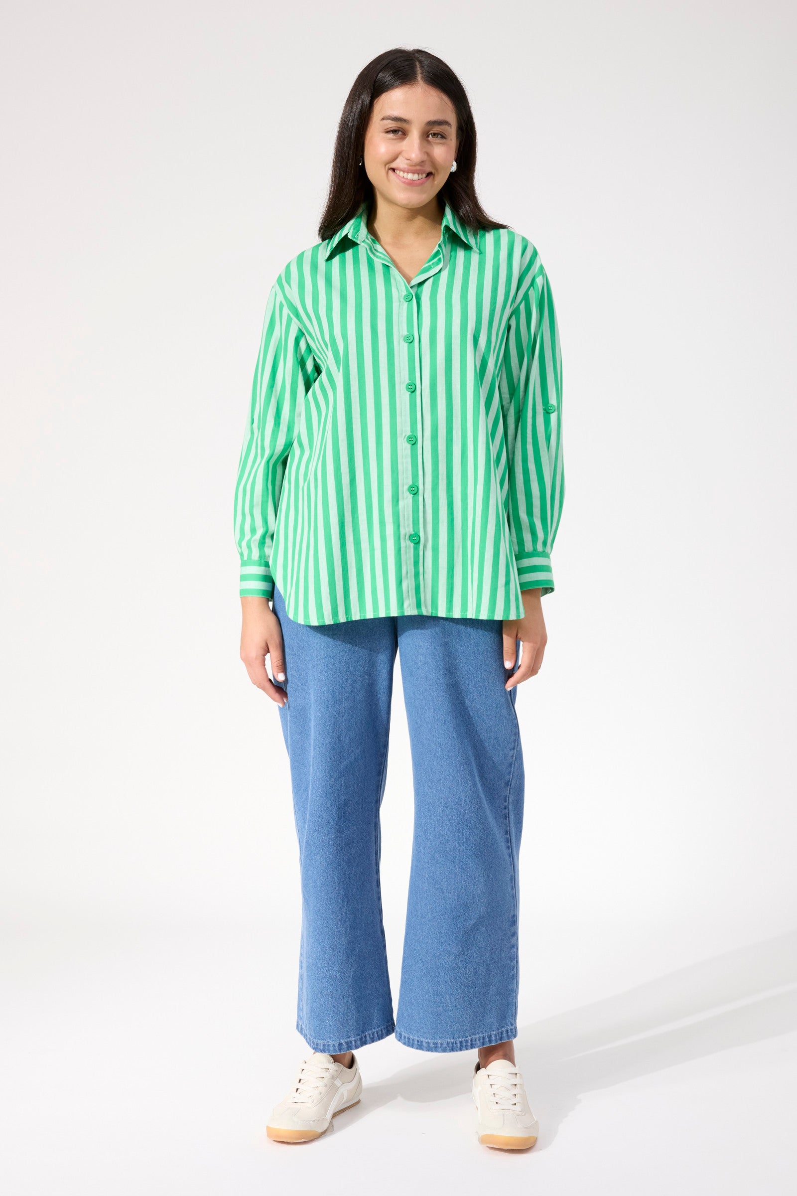 Monterosa Stripe Shirt - Green PRE ORDER