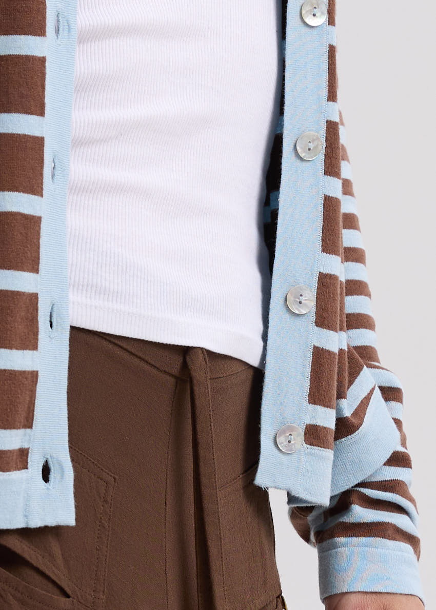 Multi Stripe Hoodie - Sky