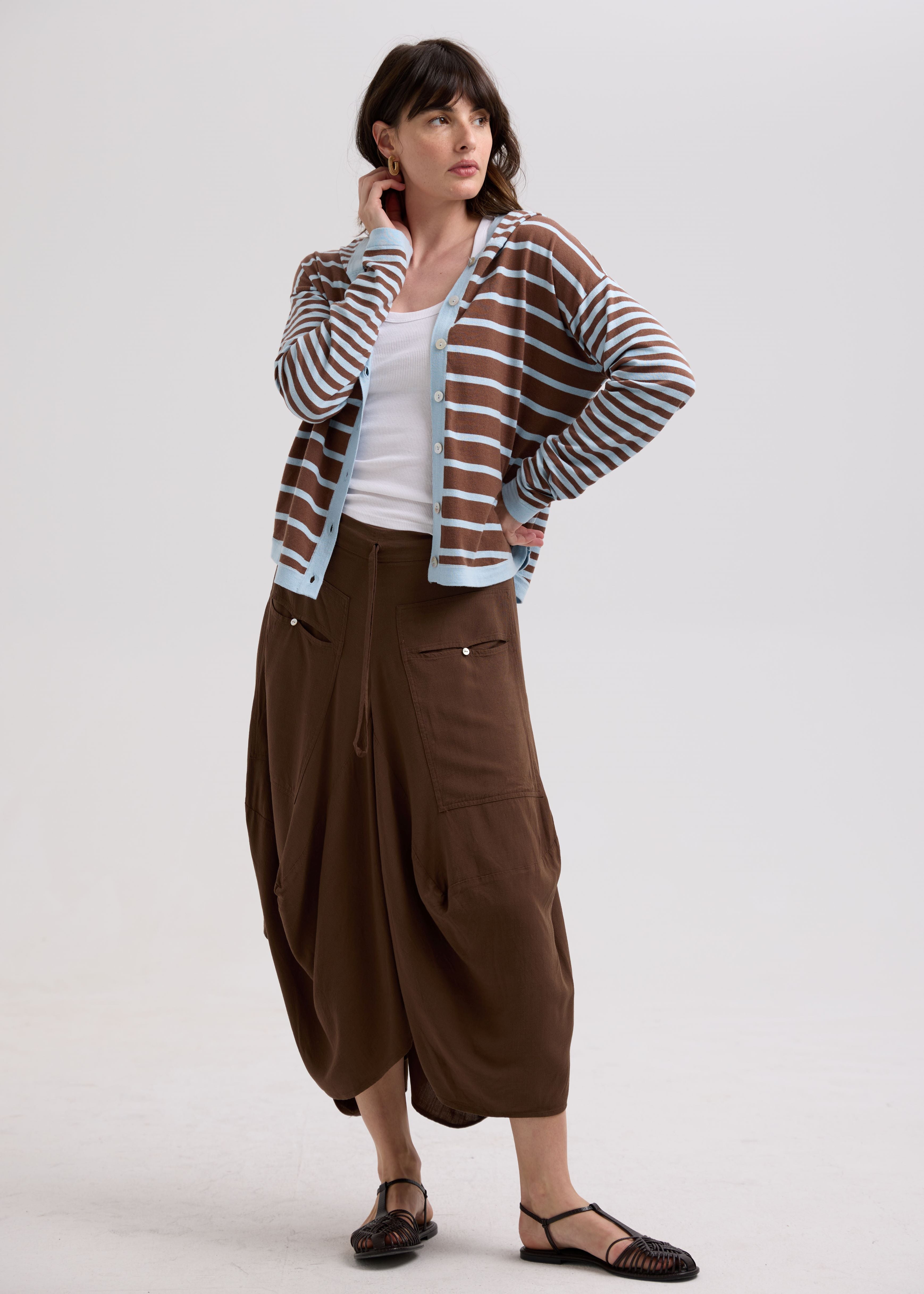 Multi Stripe Hoodie - Sky