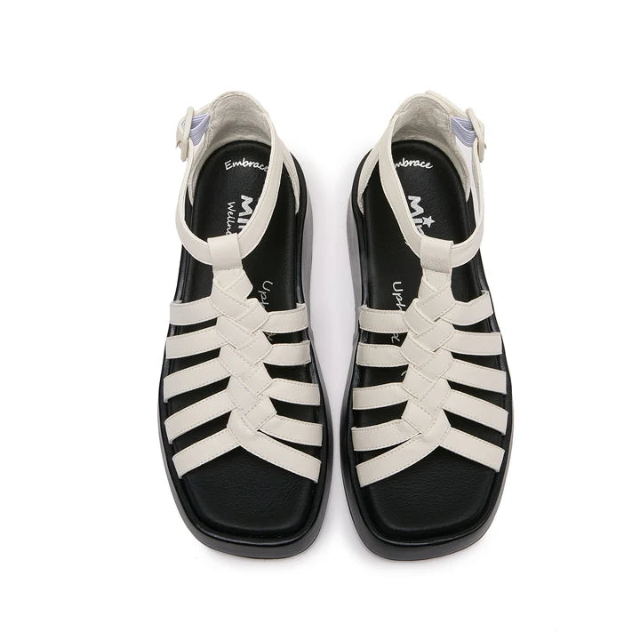 Minx Nanette Sandal - Ivory / Black Sole