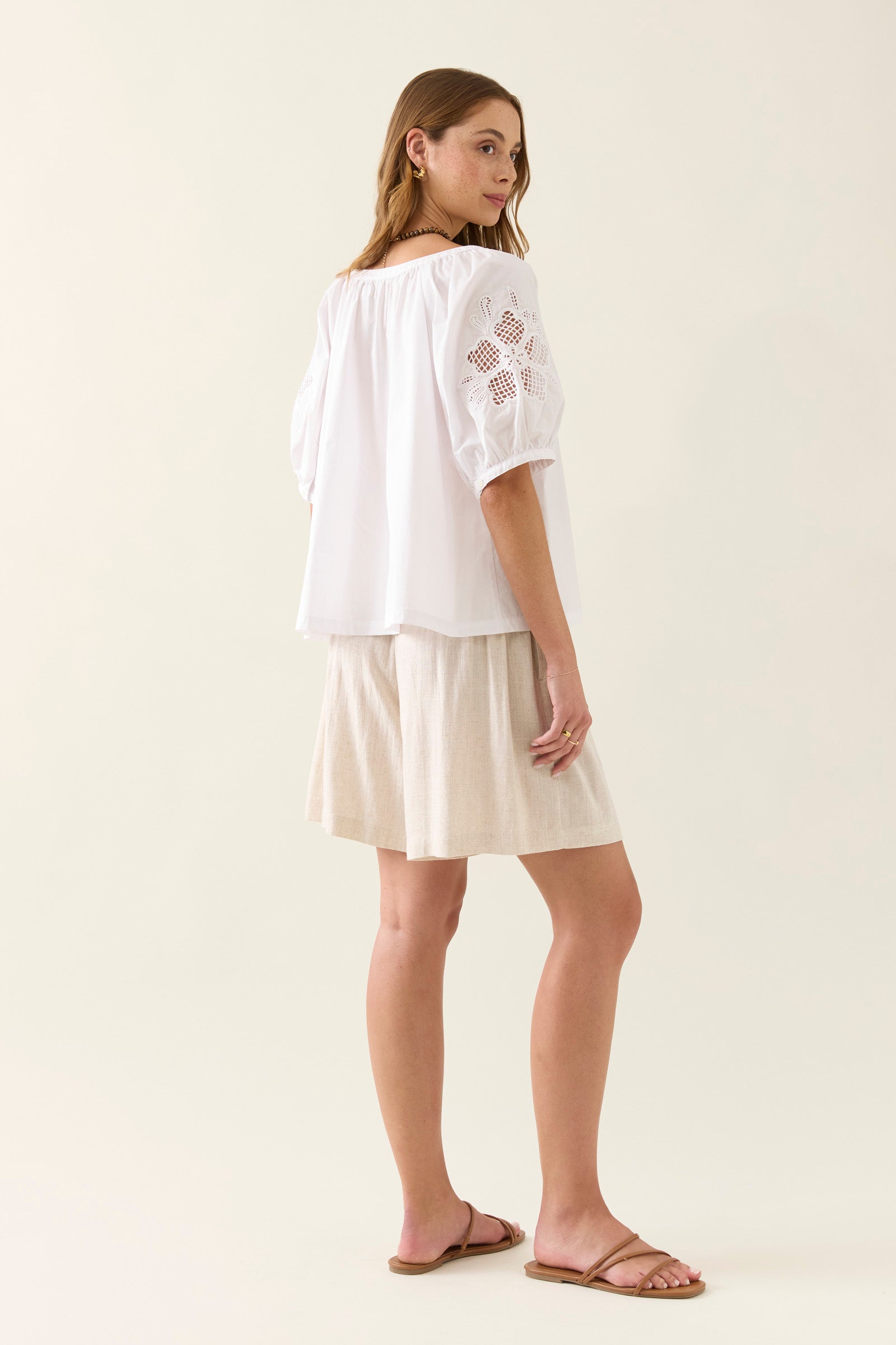 Nilsa Button Top - Lotus