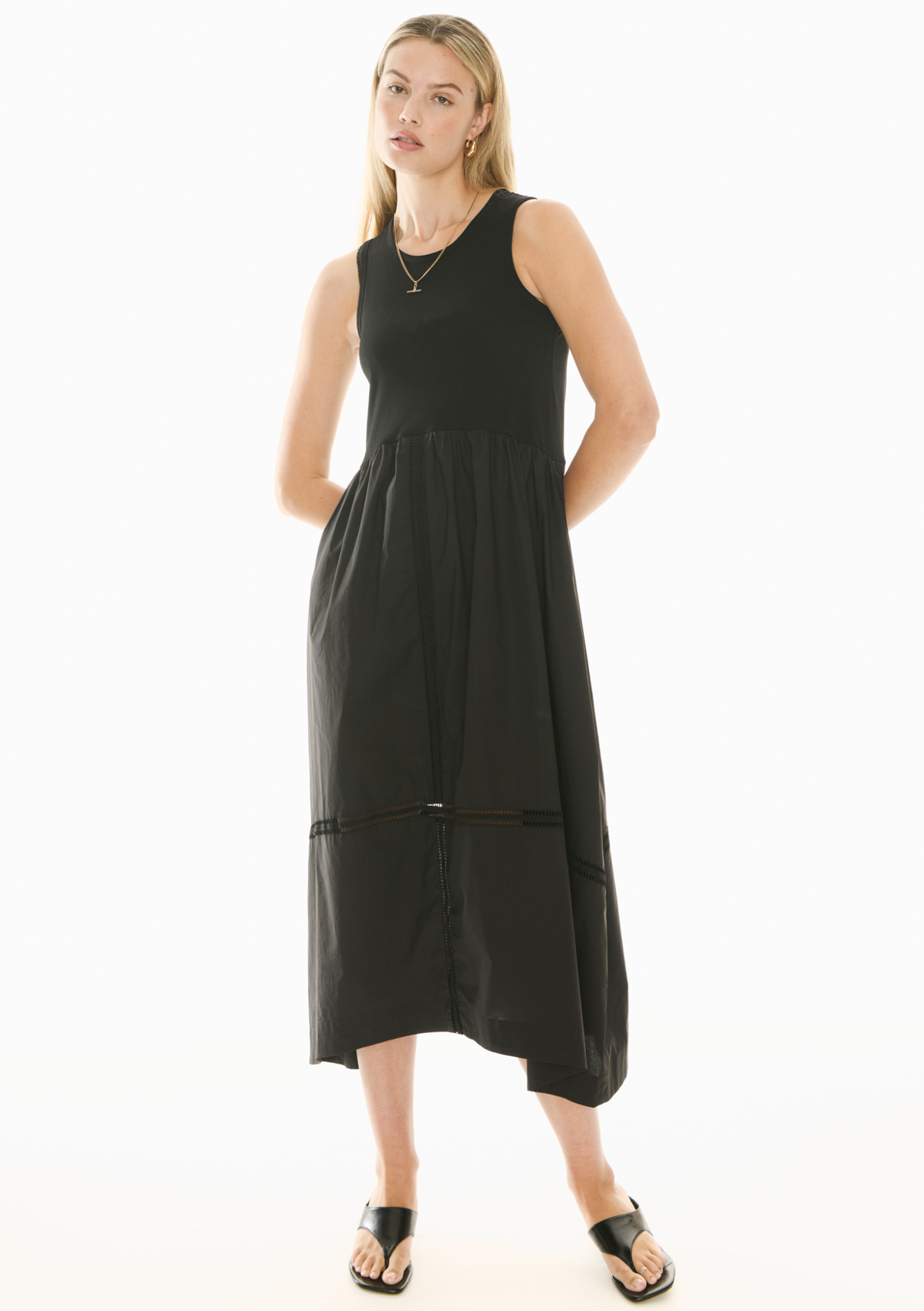 Pol Orlo Lace Tank Dress - Black