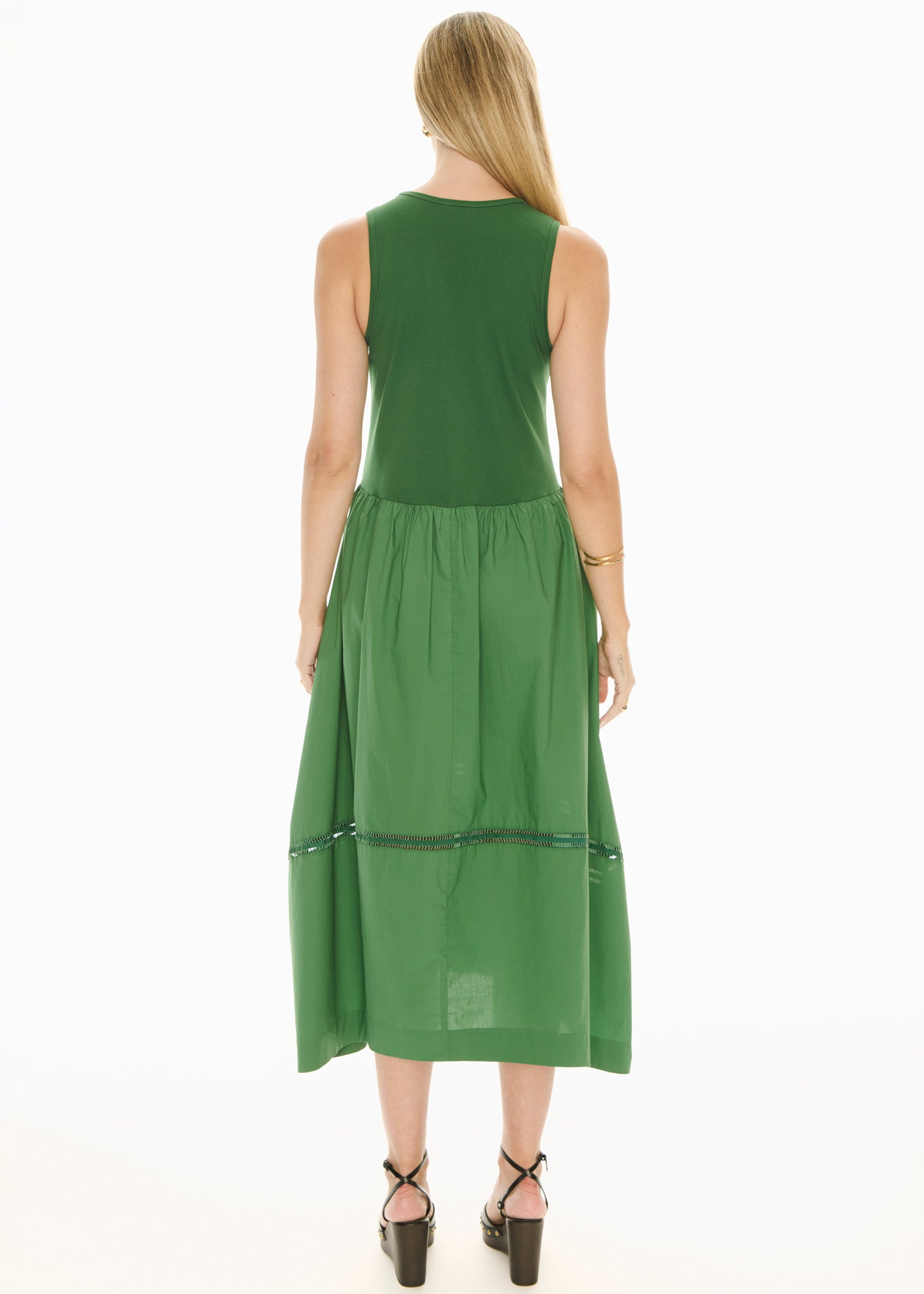 Orlo Lace Tank Dress - Green