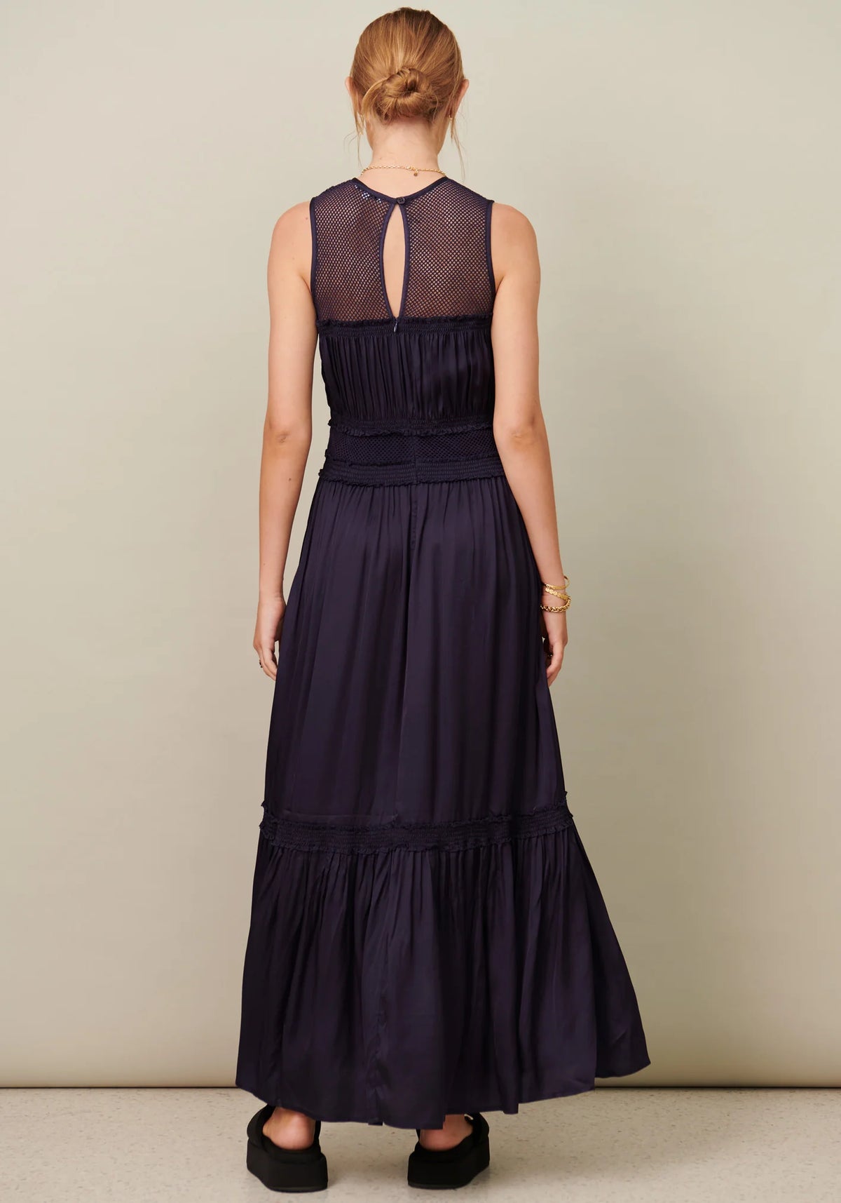 Pol CLEARANCE Lara Tiered Dress - Ink