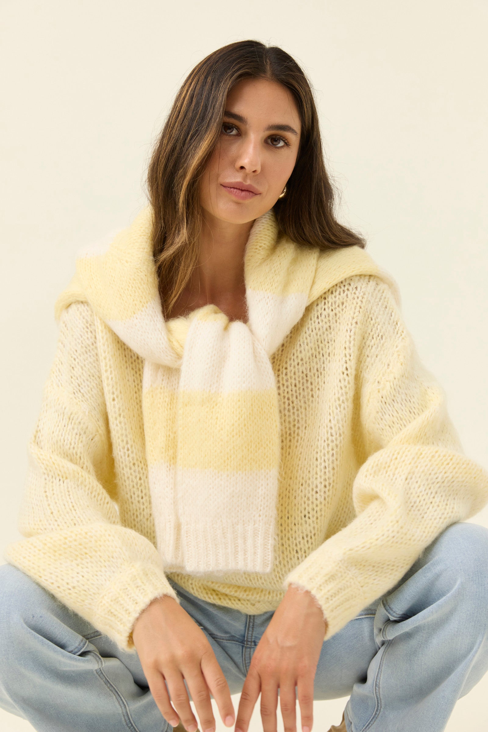 Pallas Stripe Jumper - Butter
