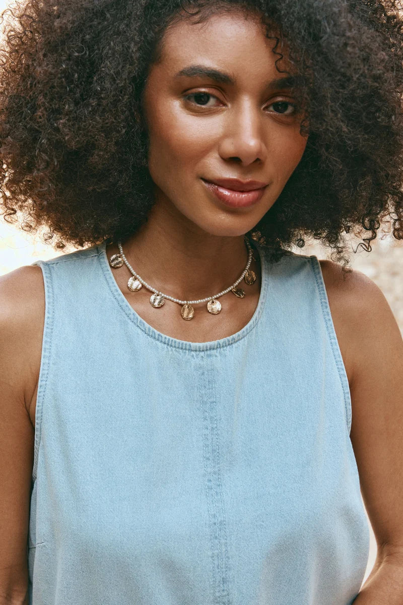 Eb + Ive Palmier Necklace - Gold Coin