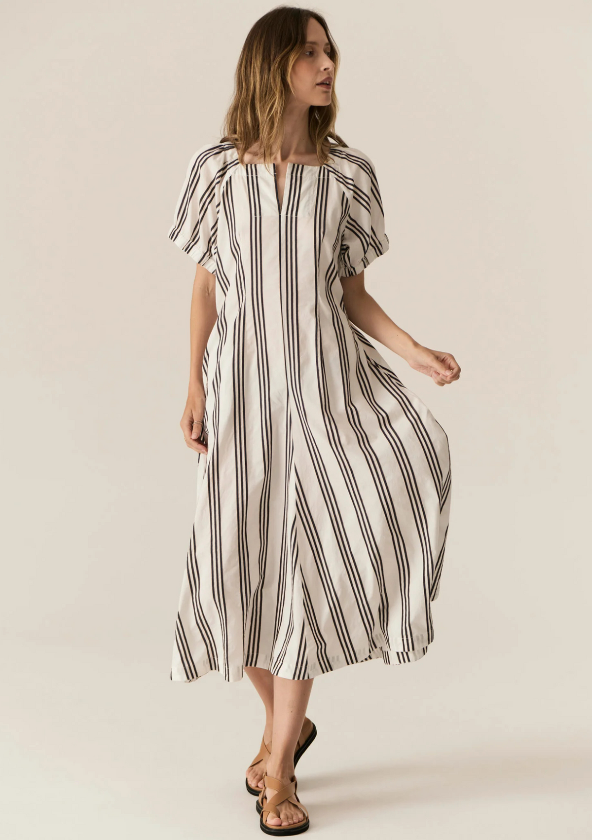Pol Parc Dress - Ink Stripe