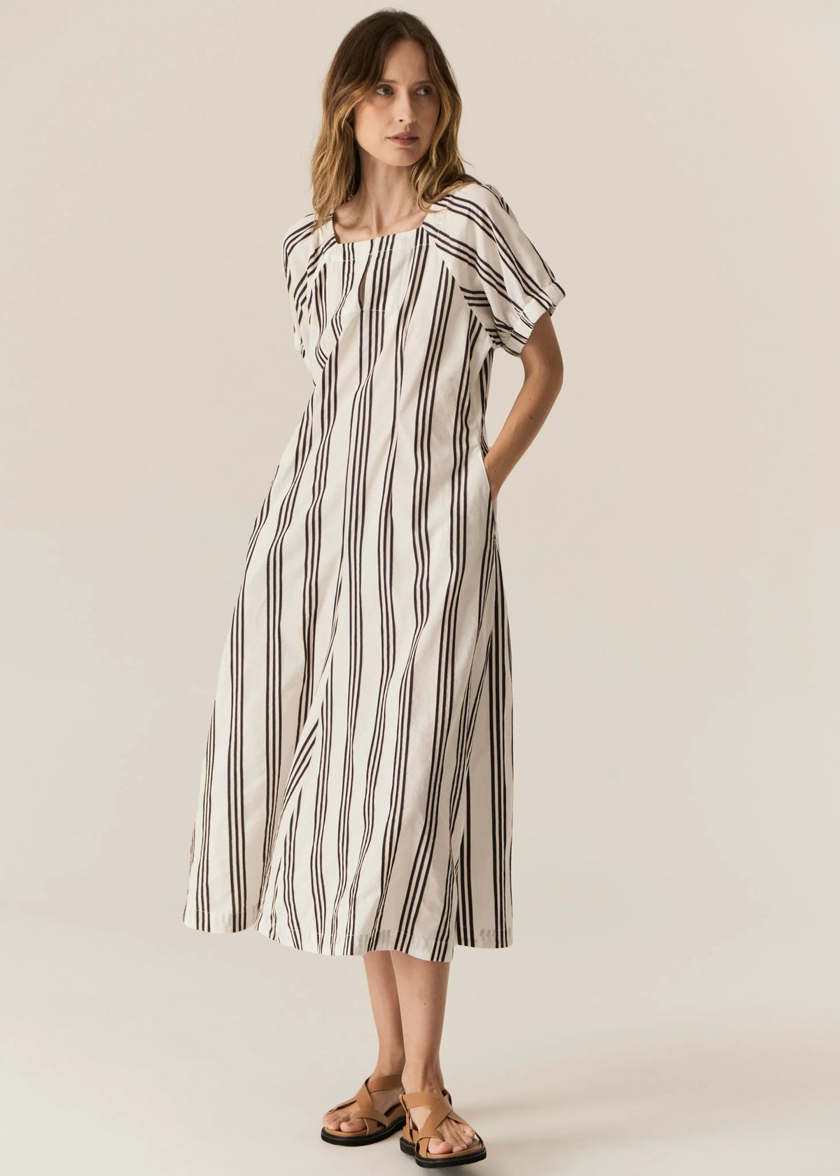 Pol Parc Dress - Ink Stripe