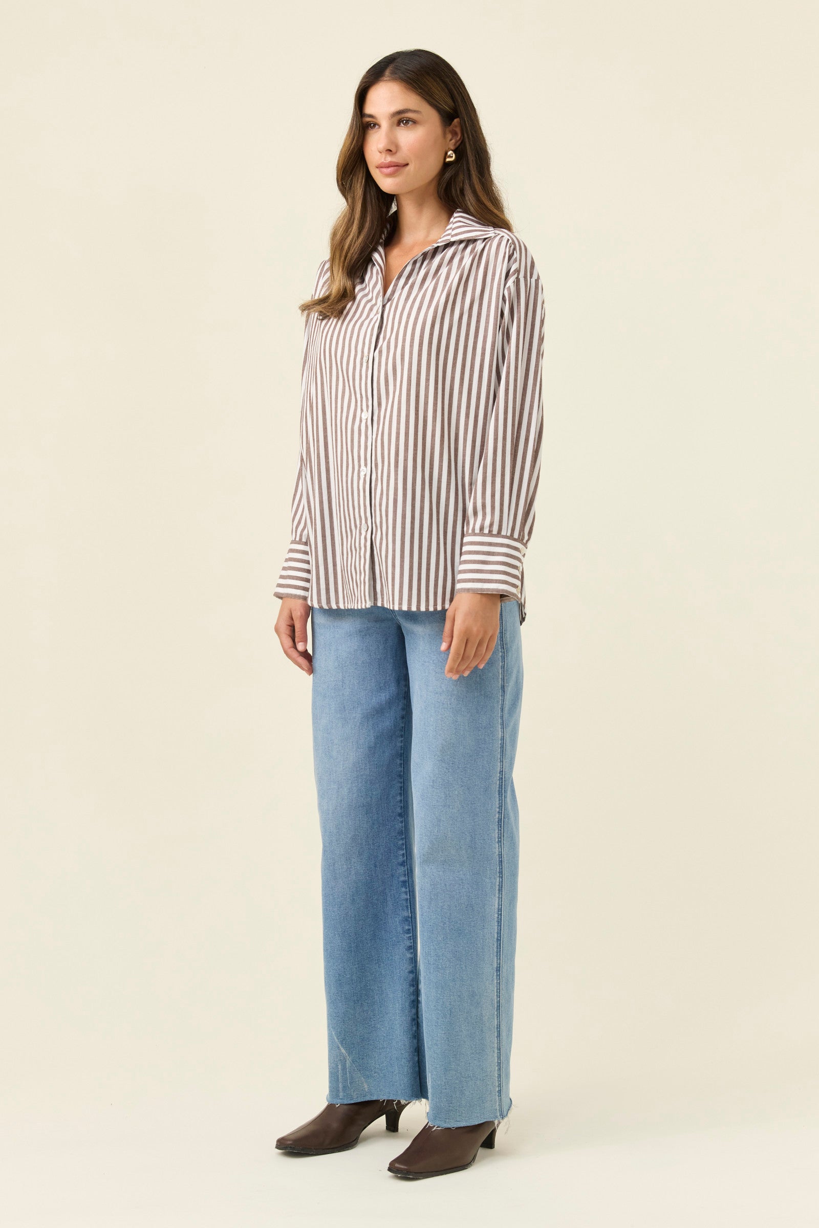 Quinn Shirt - Chocolate PRE ORDER