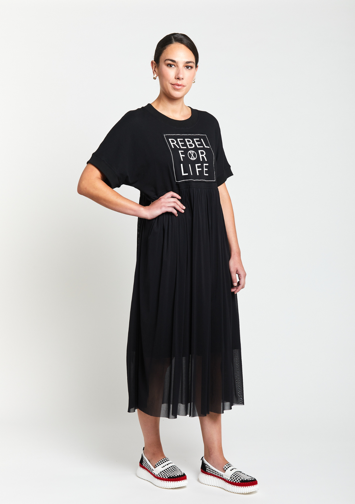 Obi Rebel For Life Tee Dress - Black