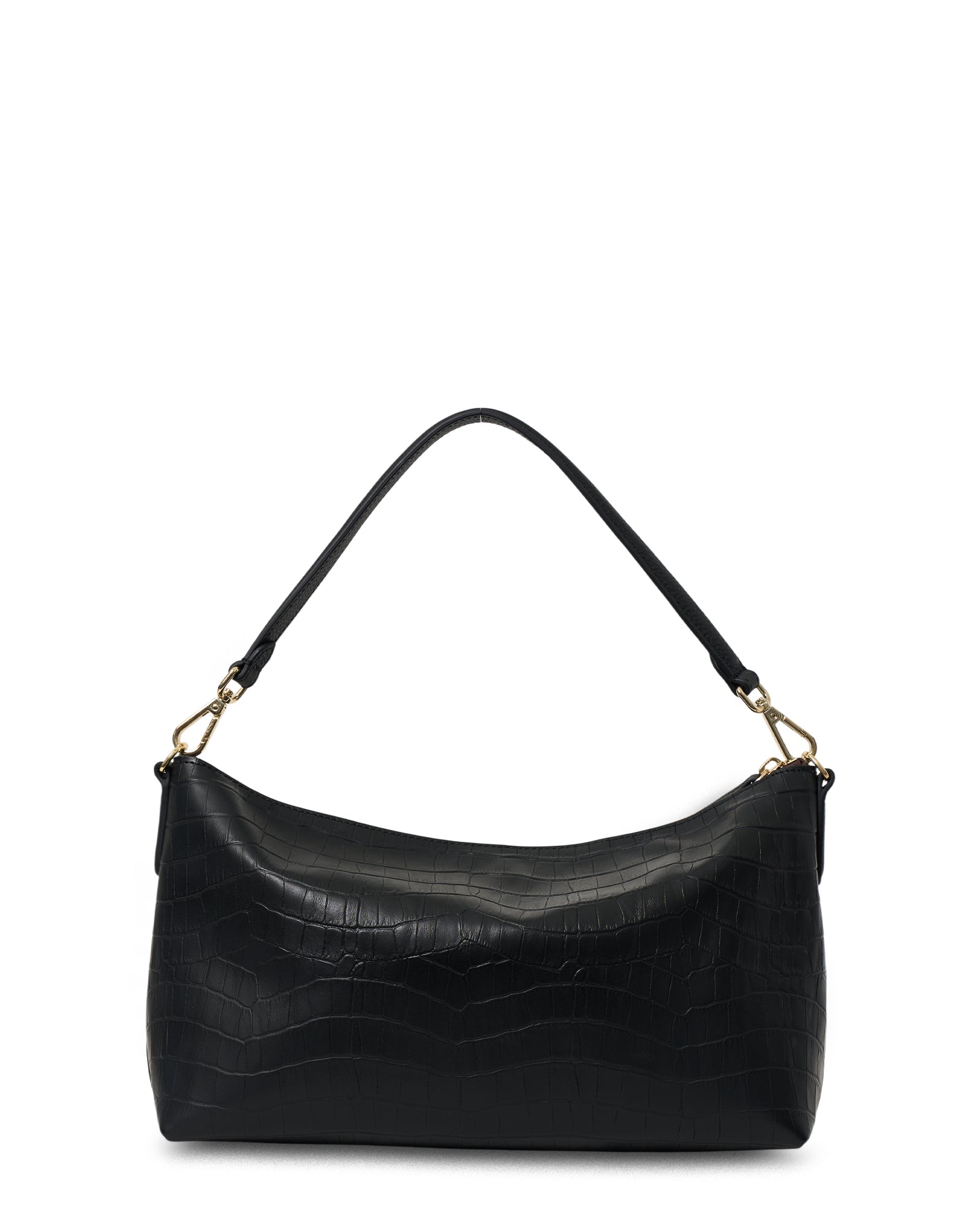 Claudia Shoulder Bag - Black Croc