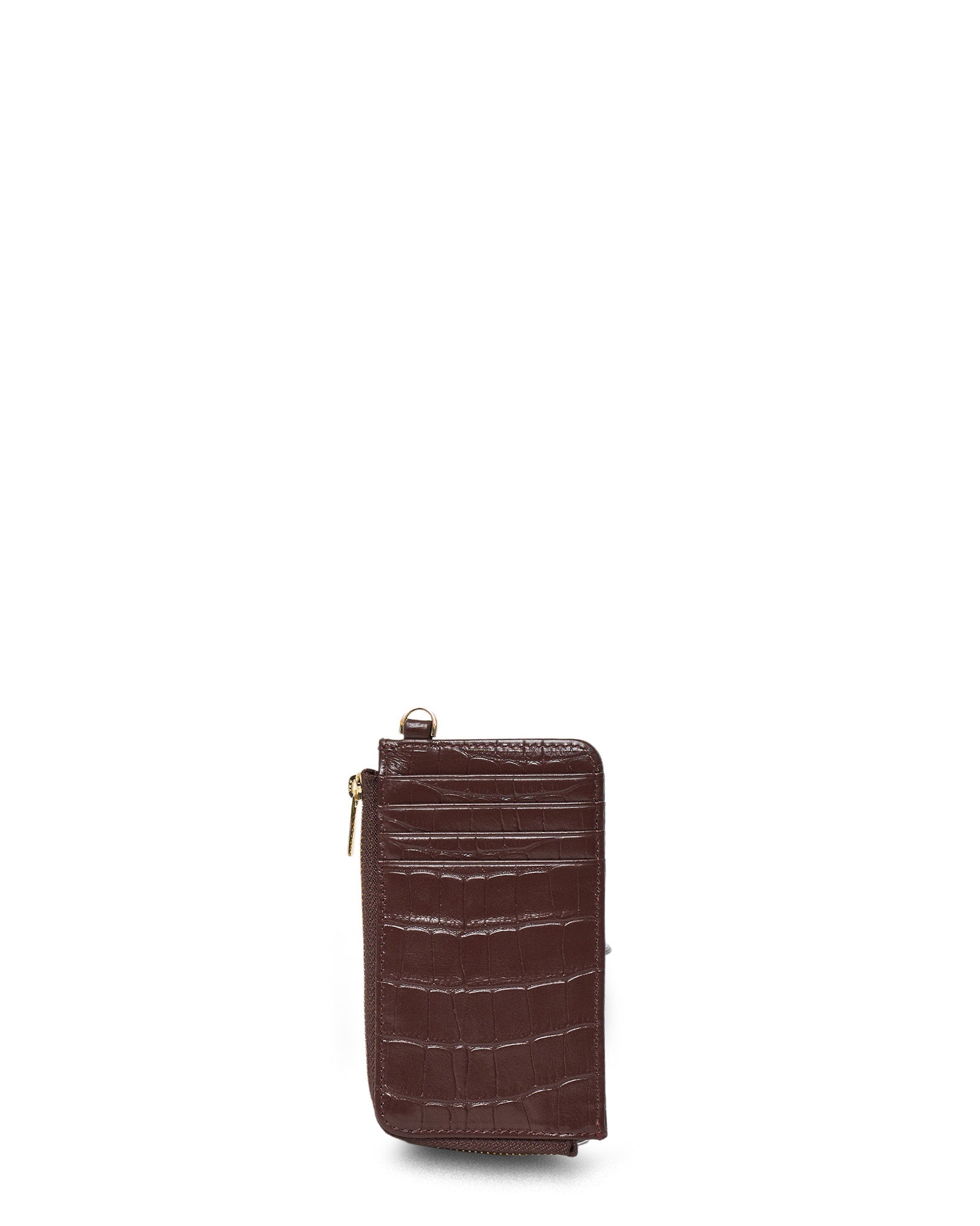 Winona Card Holder - Espresso Croc
