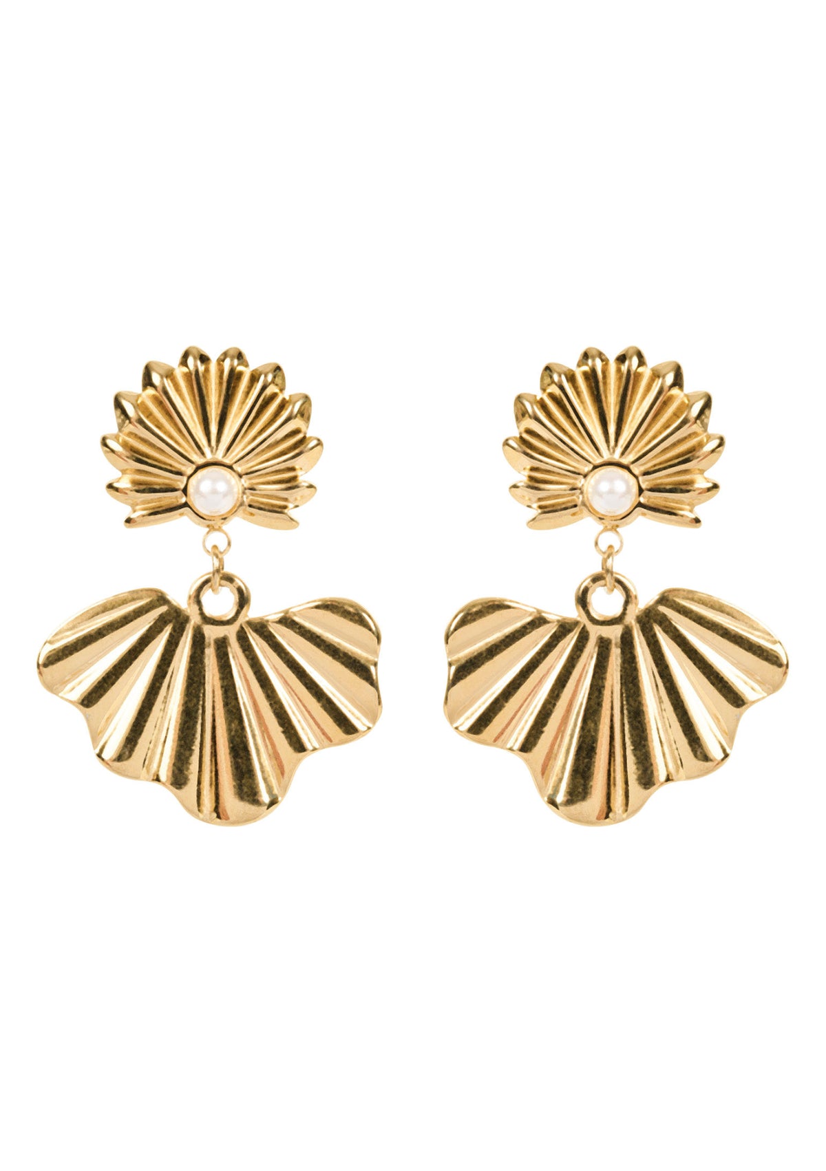 Eb + Ive San Earring - Gold Fan