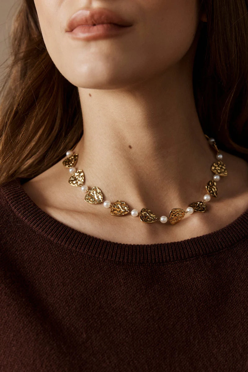 Eb + Ive San Necklace - Pearl / Gold