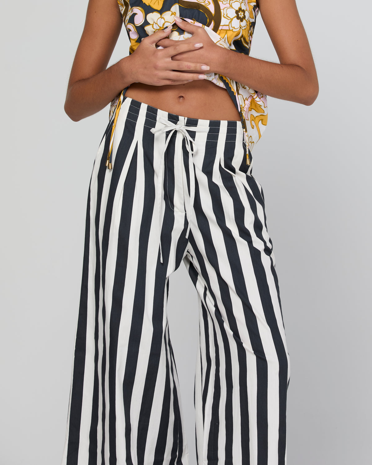 Boom Shankar Shiro Pant - Mono Stripe