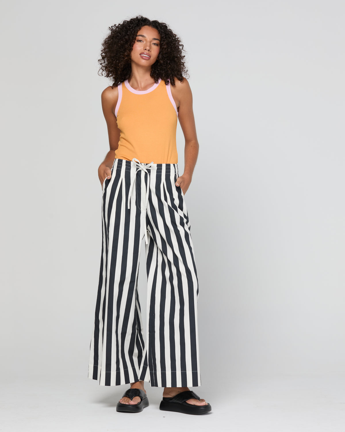Boom Shankar Shiro Pant - Mono Stripe