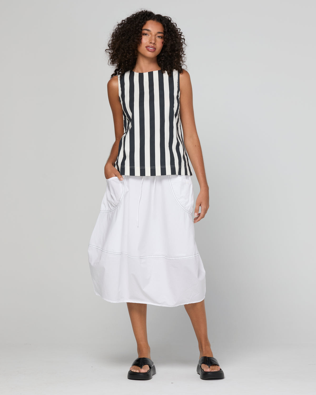 Boom Shankar Shiro Top - Mono Stripe