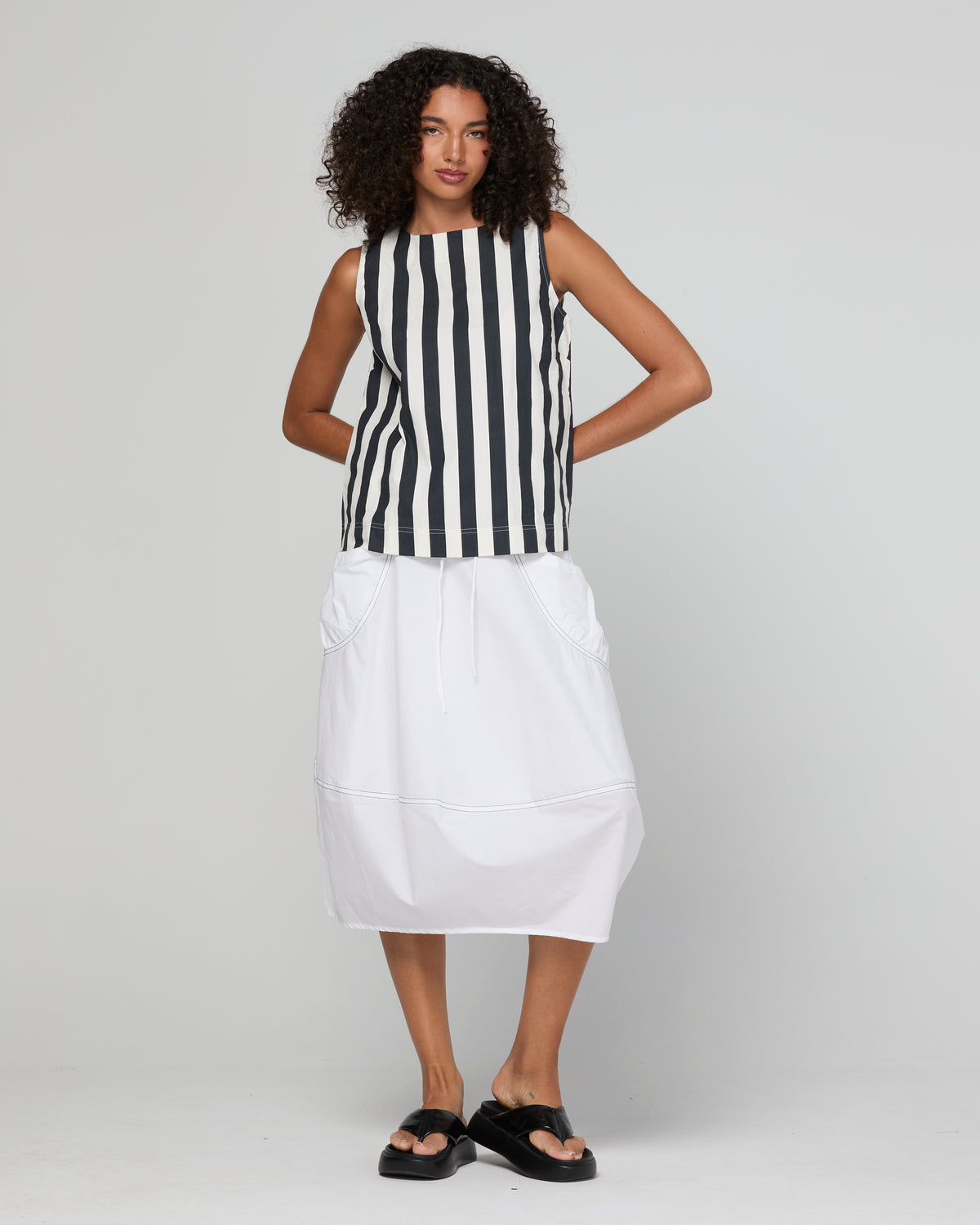 Boom Shankar Shiro Top - Mono Stripe