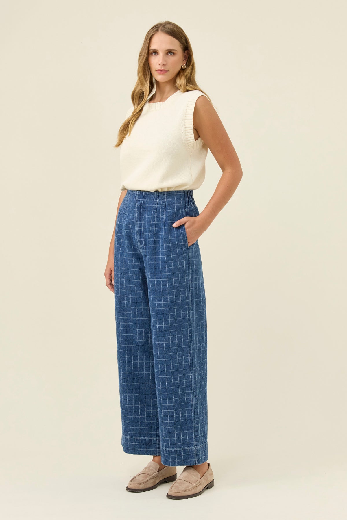 Isle of Mine Sloane Denim Pant - Check