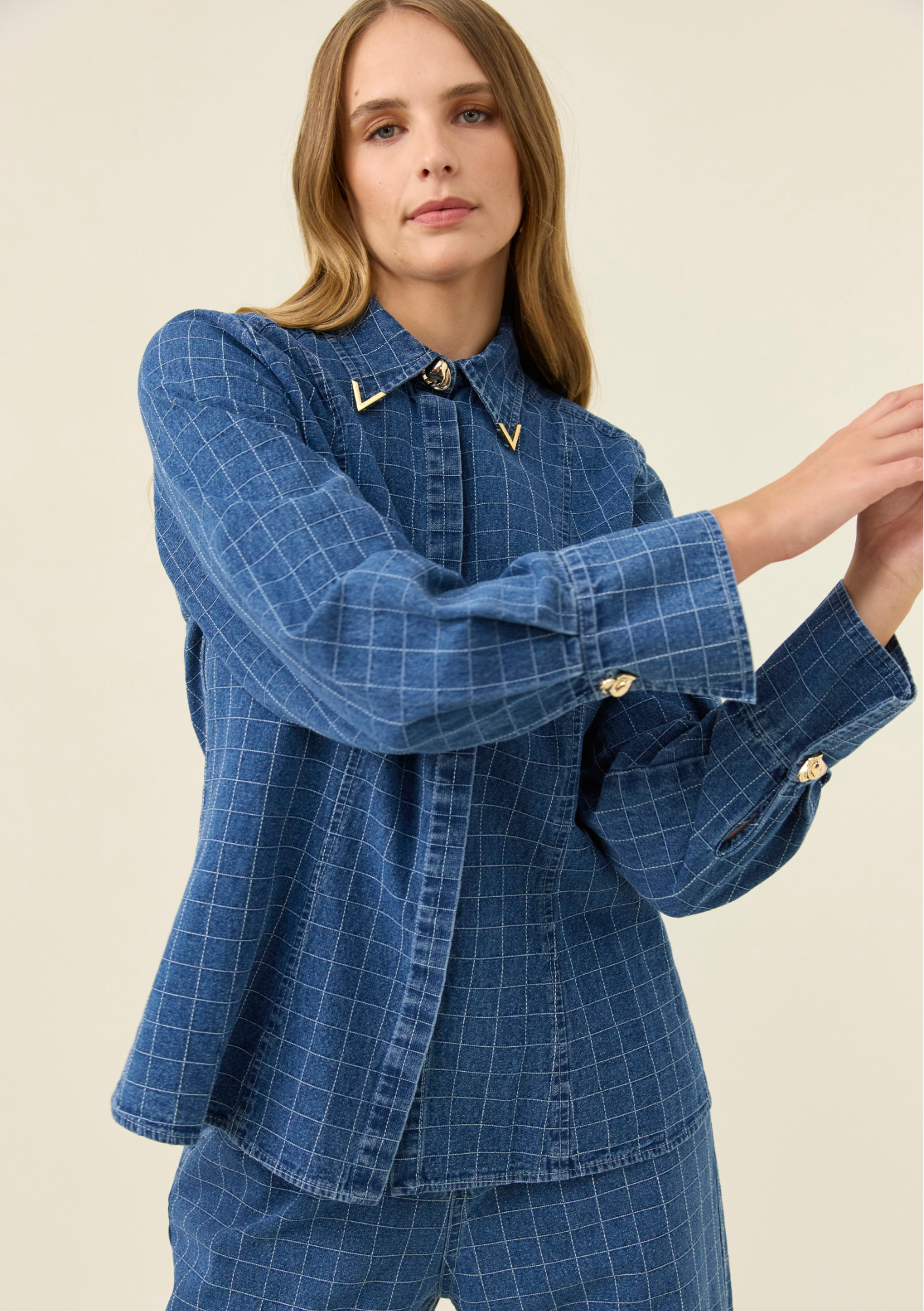 Sloane Denim Shirt - Check