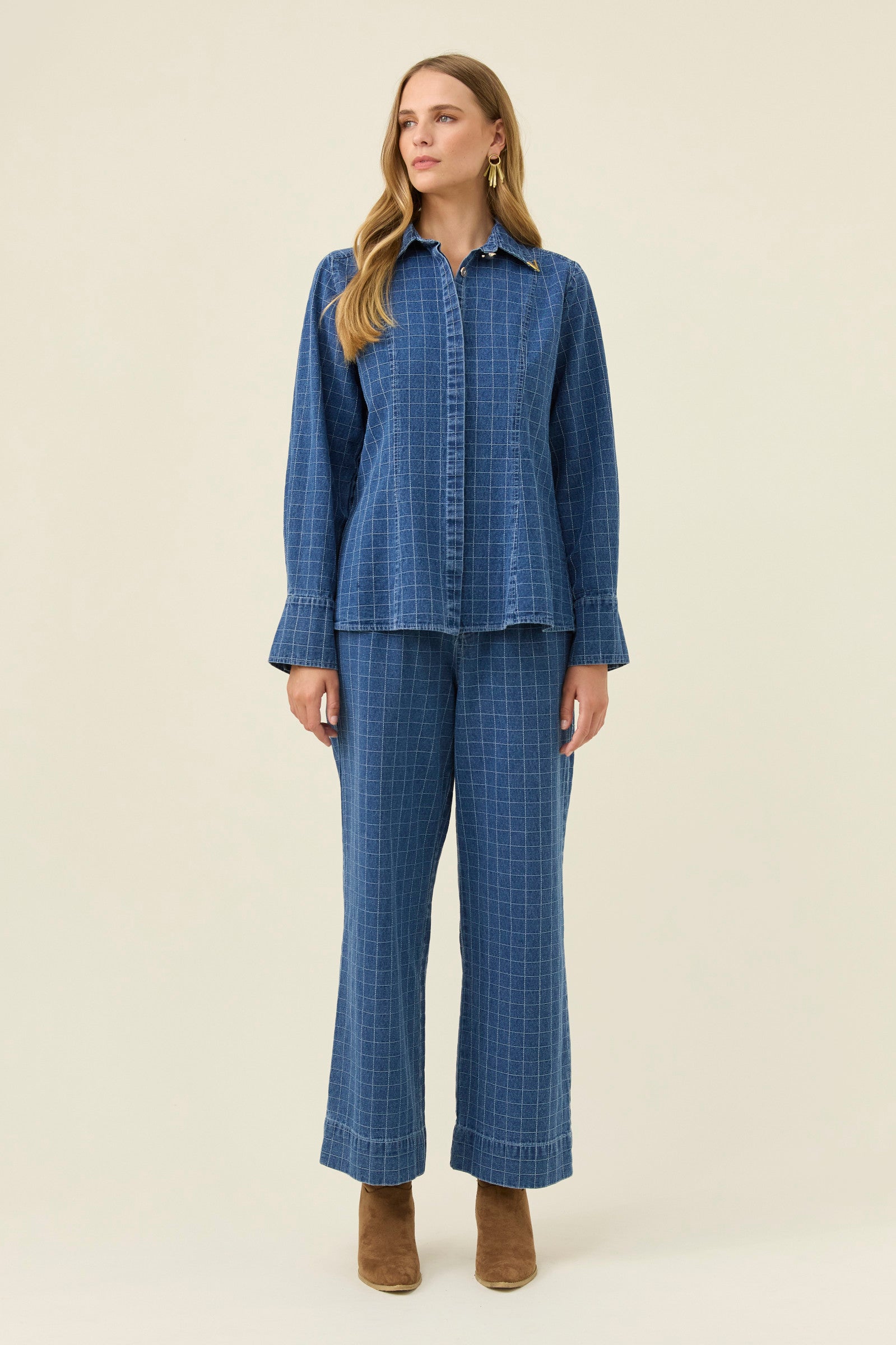 Sloane Denim Shirt - Check