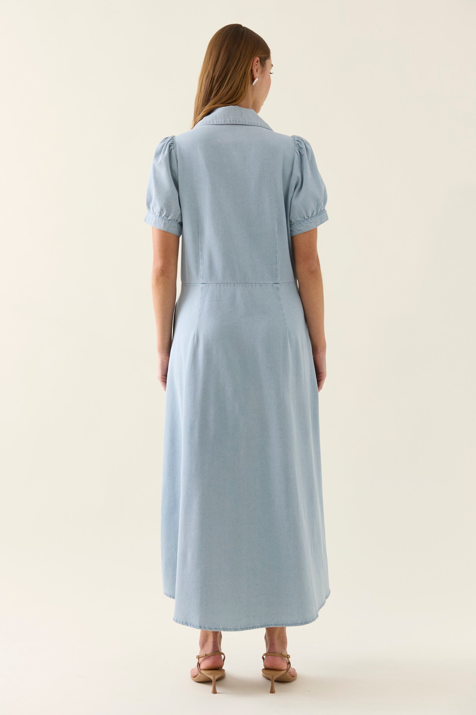 Sofie Denim Maxi Dress - Sky