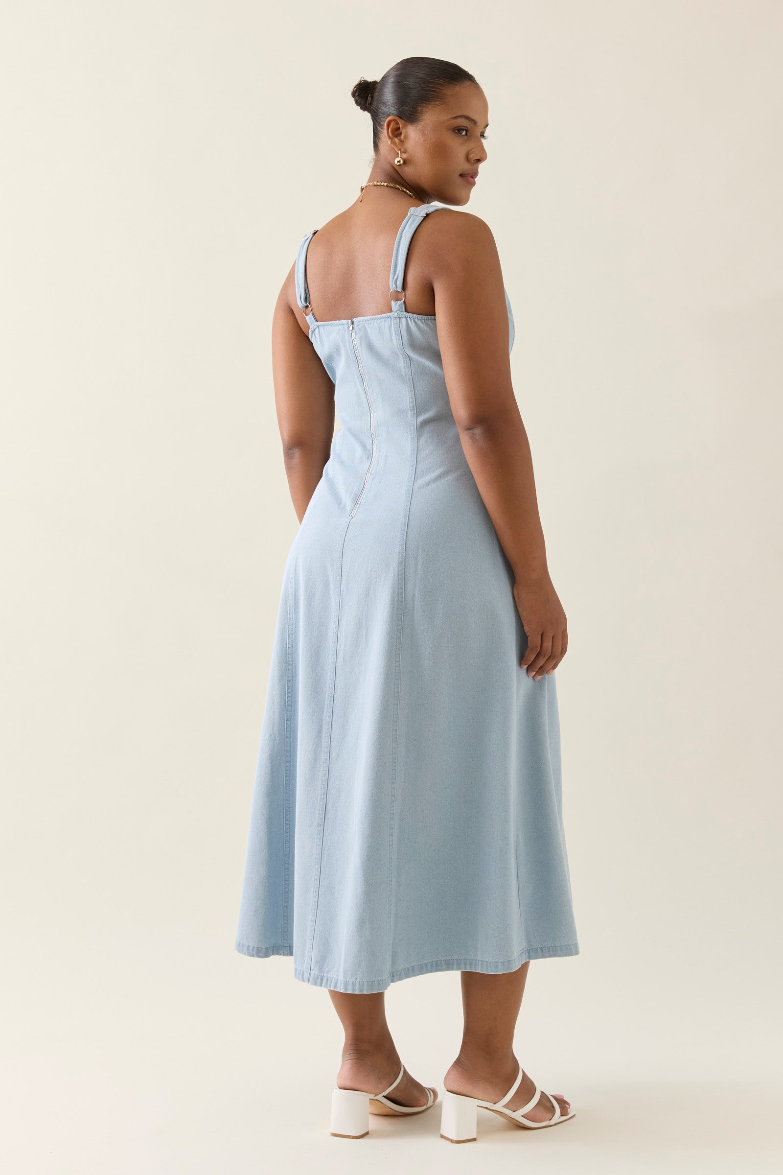 Sofie Denim Tank Dress - Sky