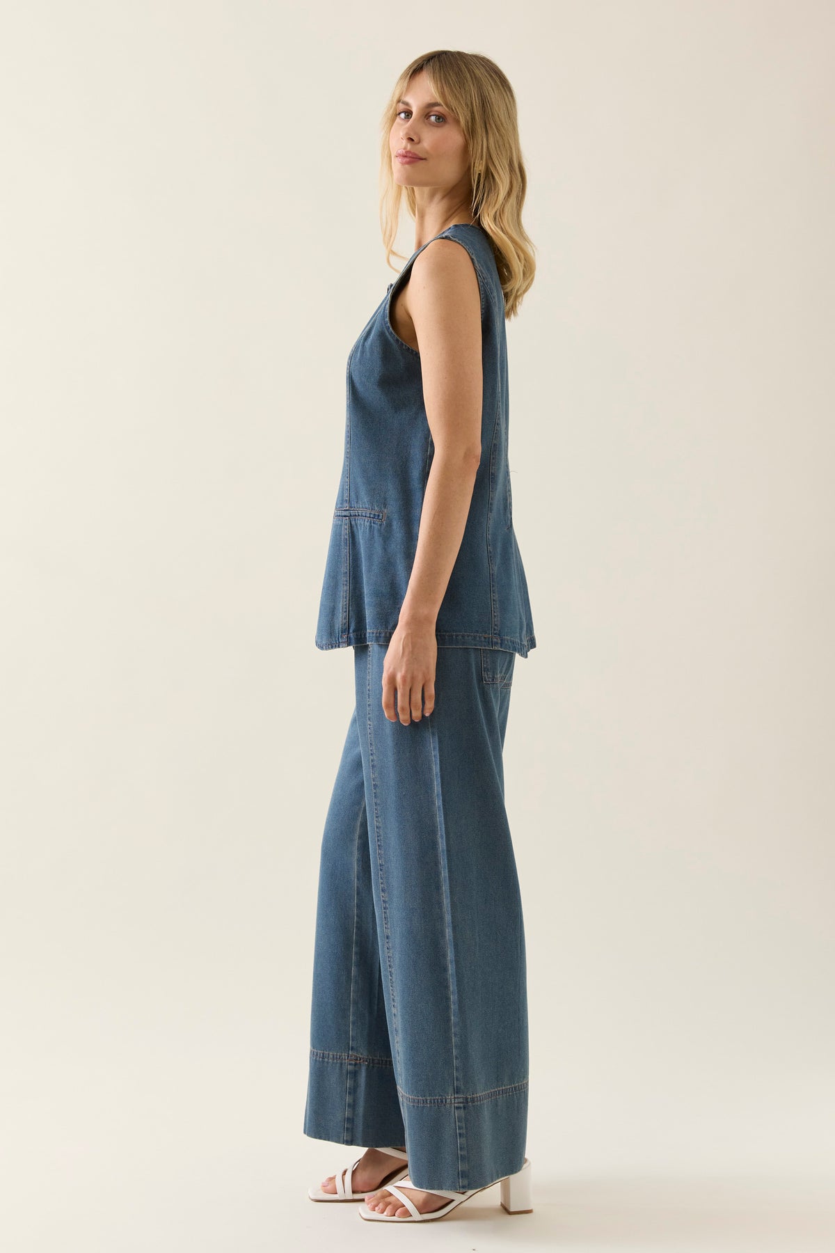 Isle of Mine CLEARANCE Sofie Denim Vest - Drift