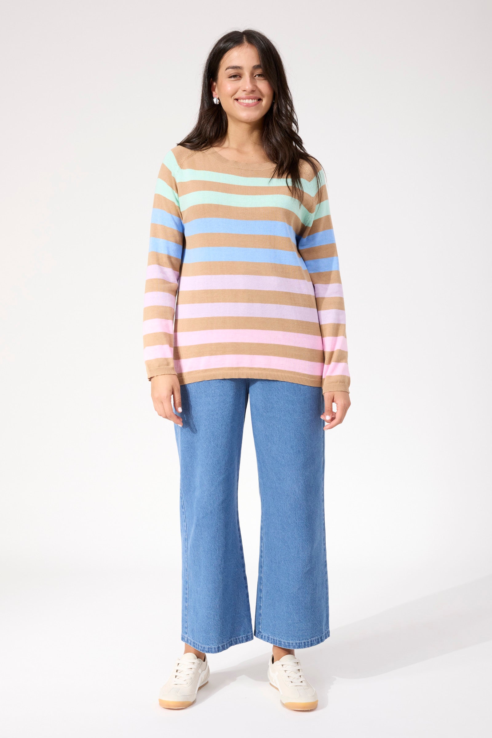 Vermont Stripe Jumper - Tan