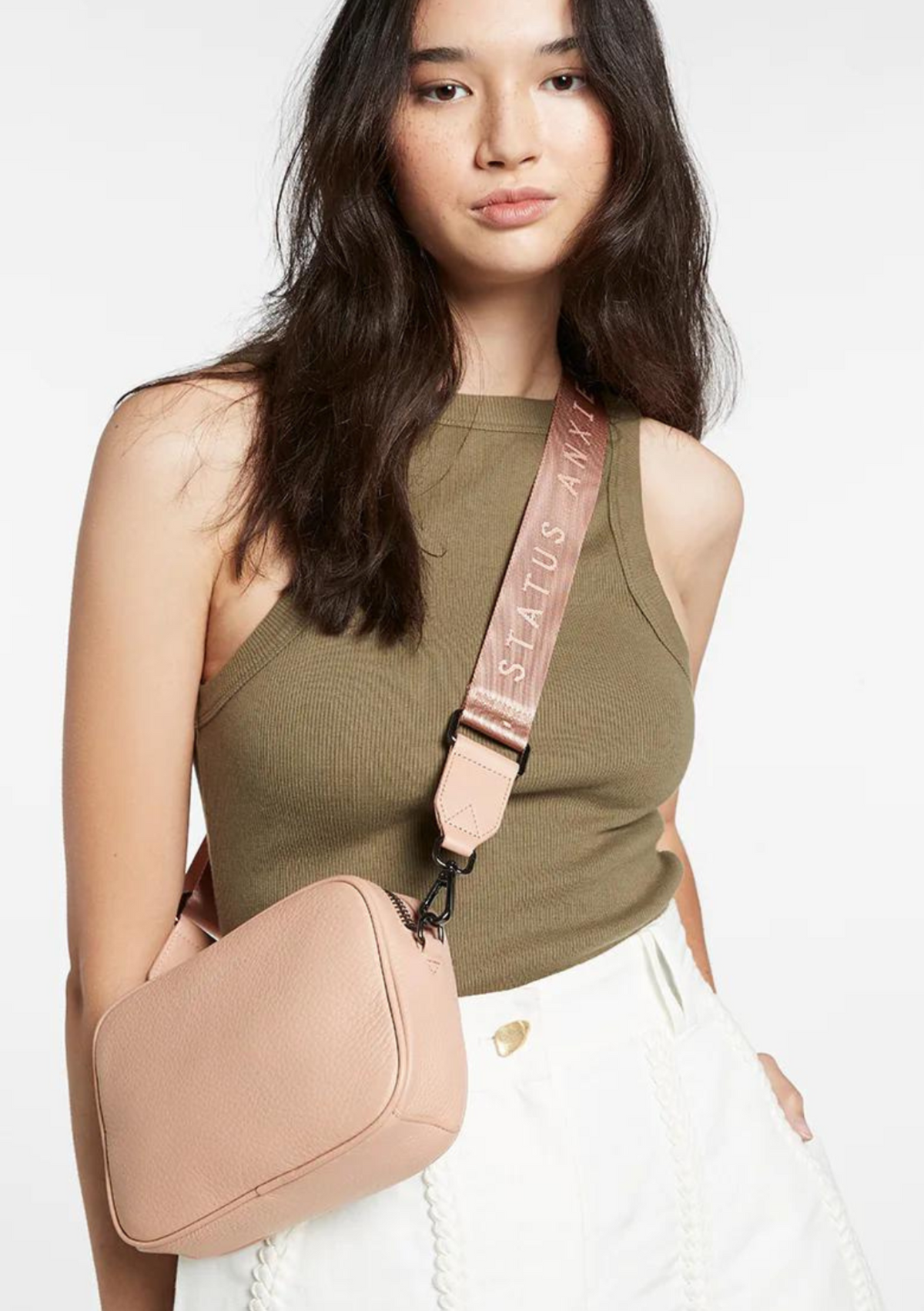 Status Anxiety Web Strap - Dusty Pink
