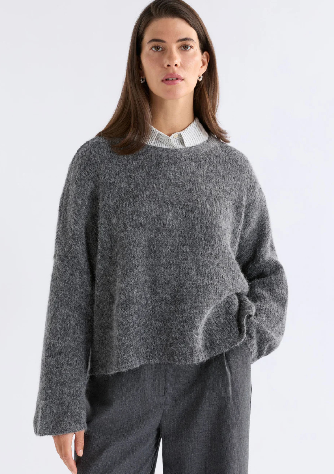 Agna Luna Sweater - Mid Grey Marle COMING SOON