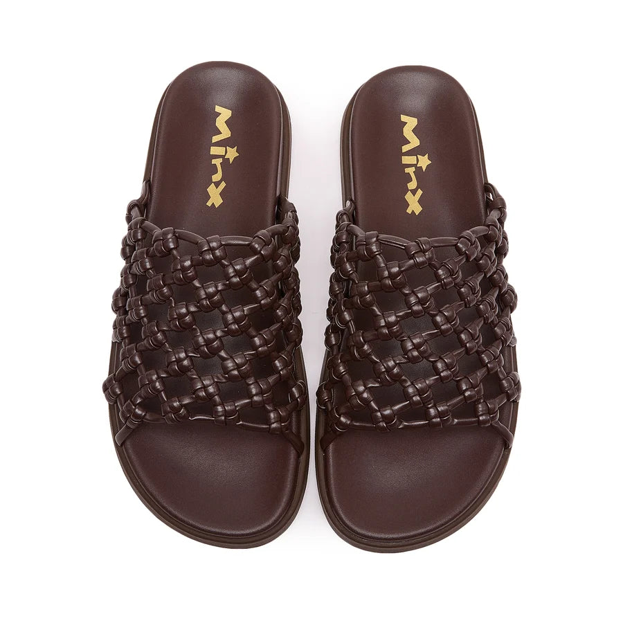 Amalfi Slides - Dark Brown Knot