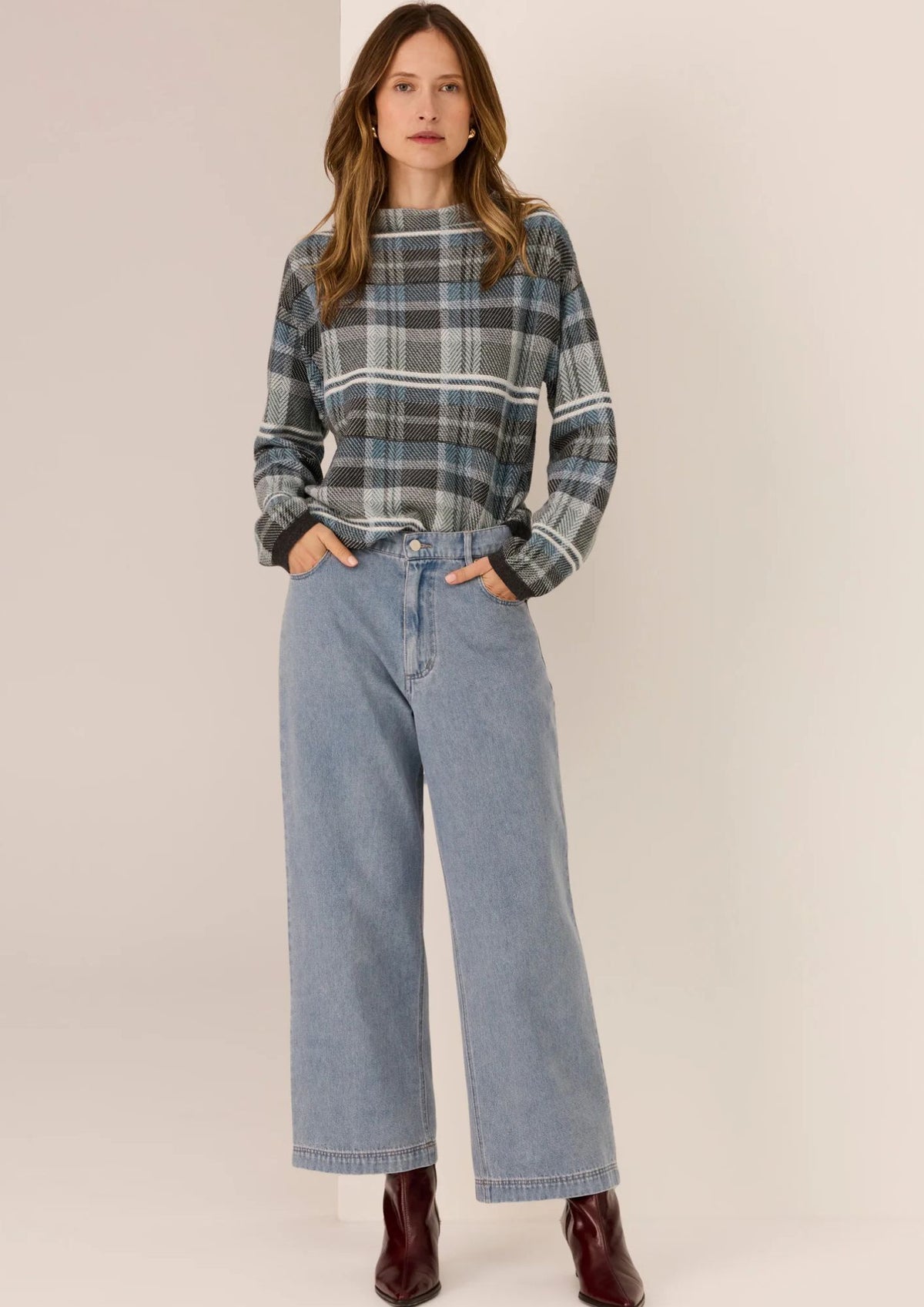 Pol Andie Cropped Jean - Blue Wash