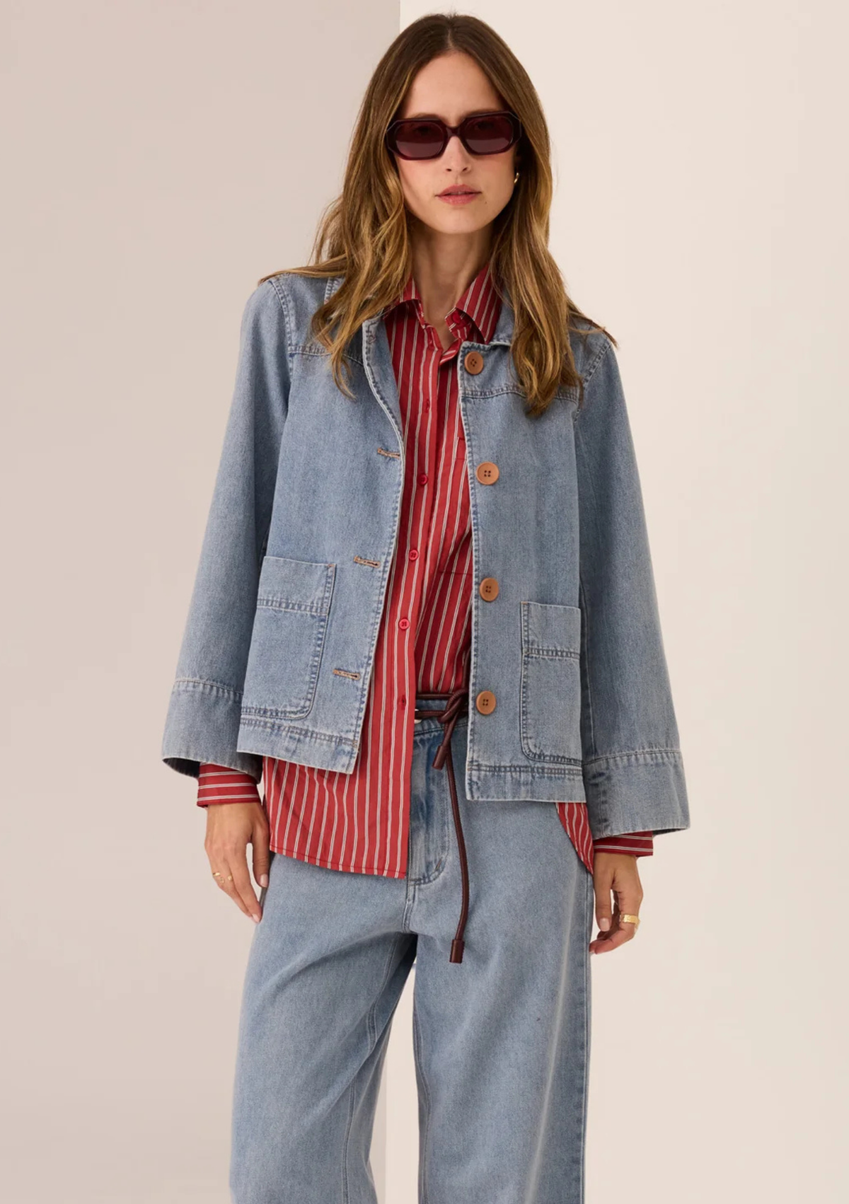 Pol Andie Denim Jacket - Blue Wash