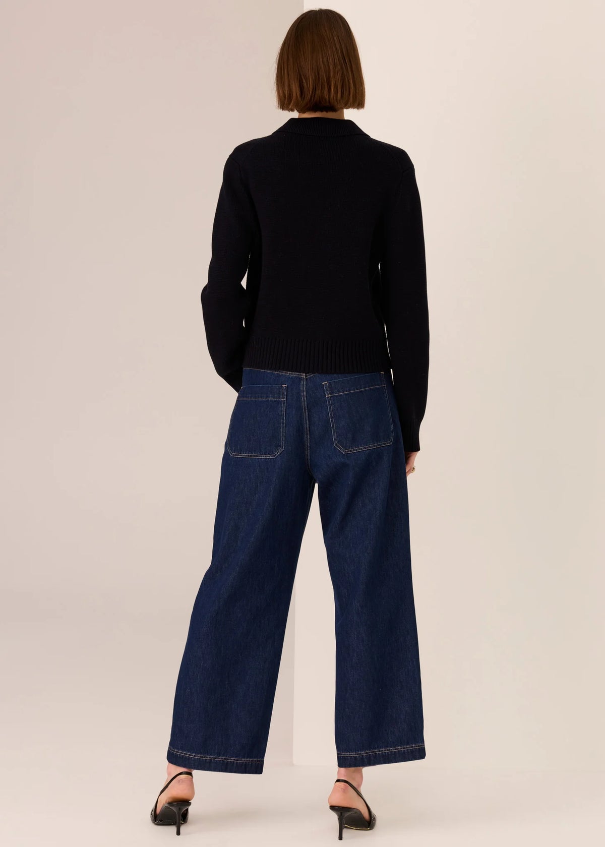 Pol Andie Cropped Jean - Dark Wash